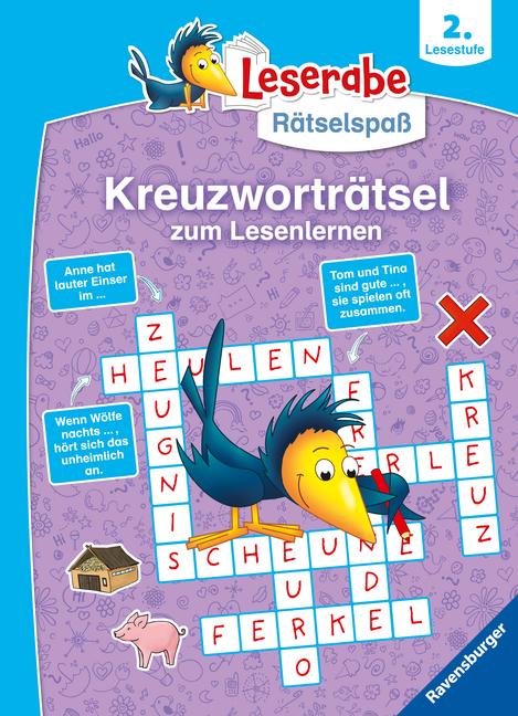 Vorderes Coverbild Ravensburger Leserabe Rätselspaß - Kreuzworträtsel zum Lesenlernen - 2. Lesestufe