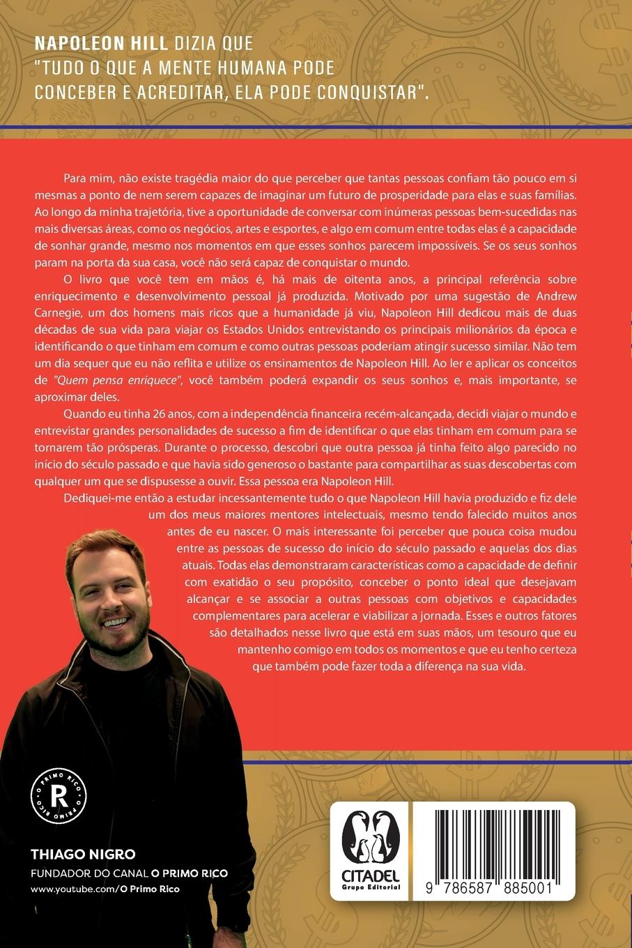 Rückseitencover Quem pensa enriquece