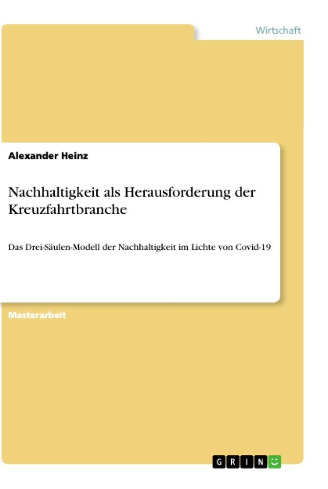 Vorderes Coverbild Nachhaltigkeit als Herausforderung der Kreuzfahrtbranche