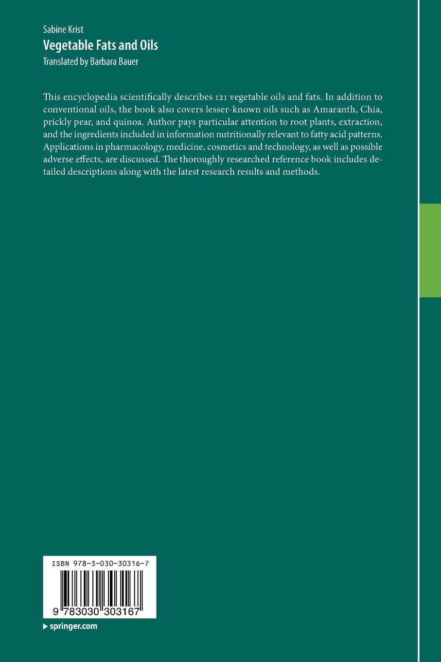 Rückseitencover Vegetable Fats and Oils