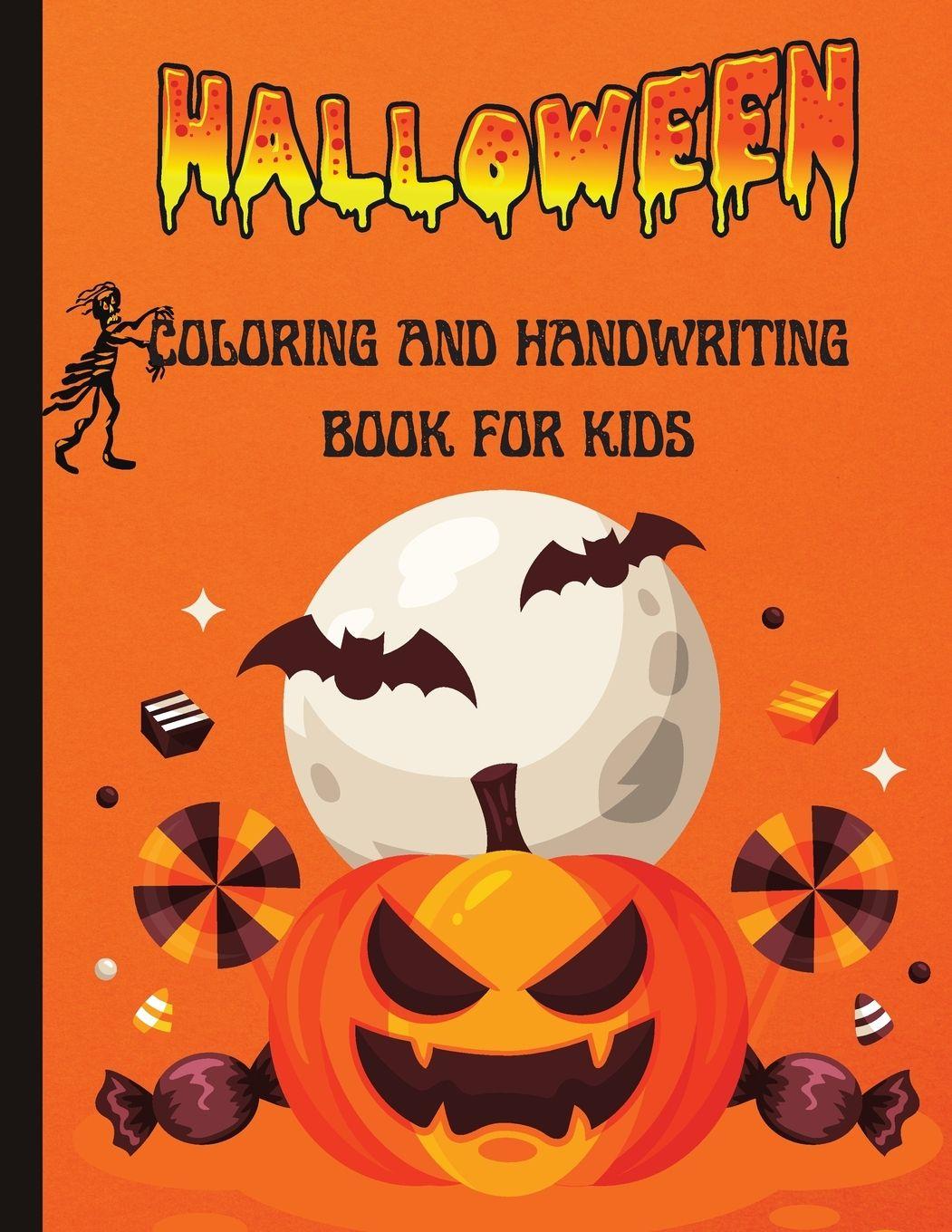 Vorderes Coverbild Halloween Coloring and Handwriting Book for Kids