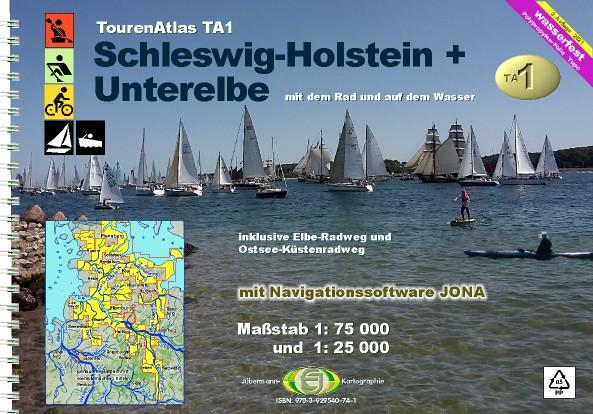 Vorderes Coverbild TourenAtlas TA1 Schleswig-Holstein-Unterelbe