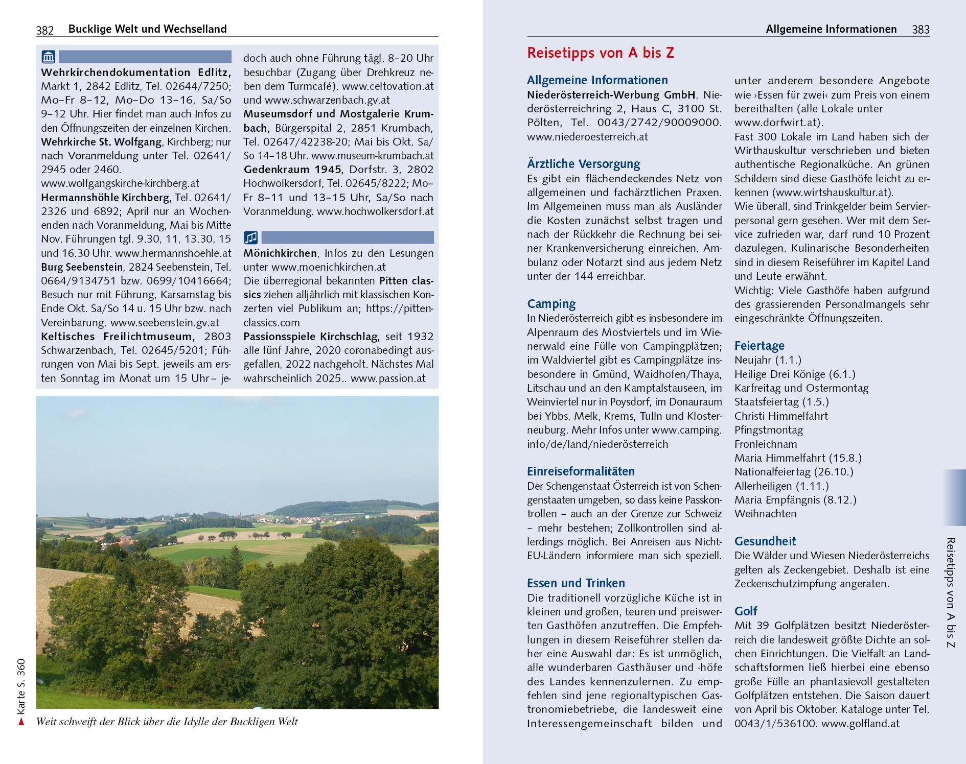 Beispielinhalt (Bild) TRESCHER Reiseführer Niederösterreich