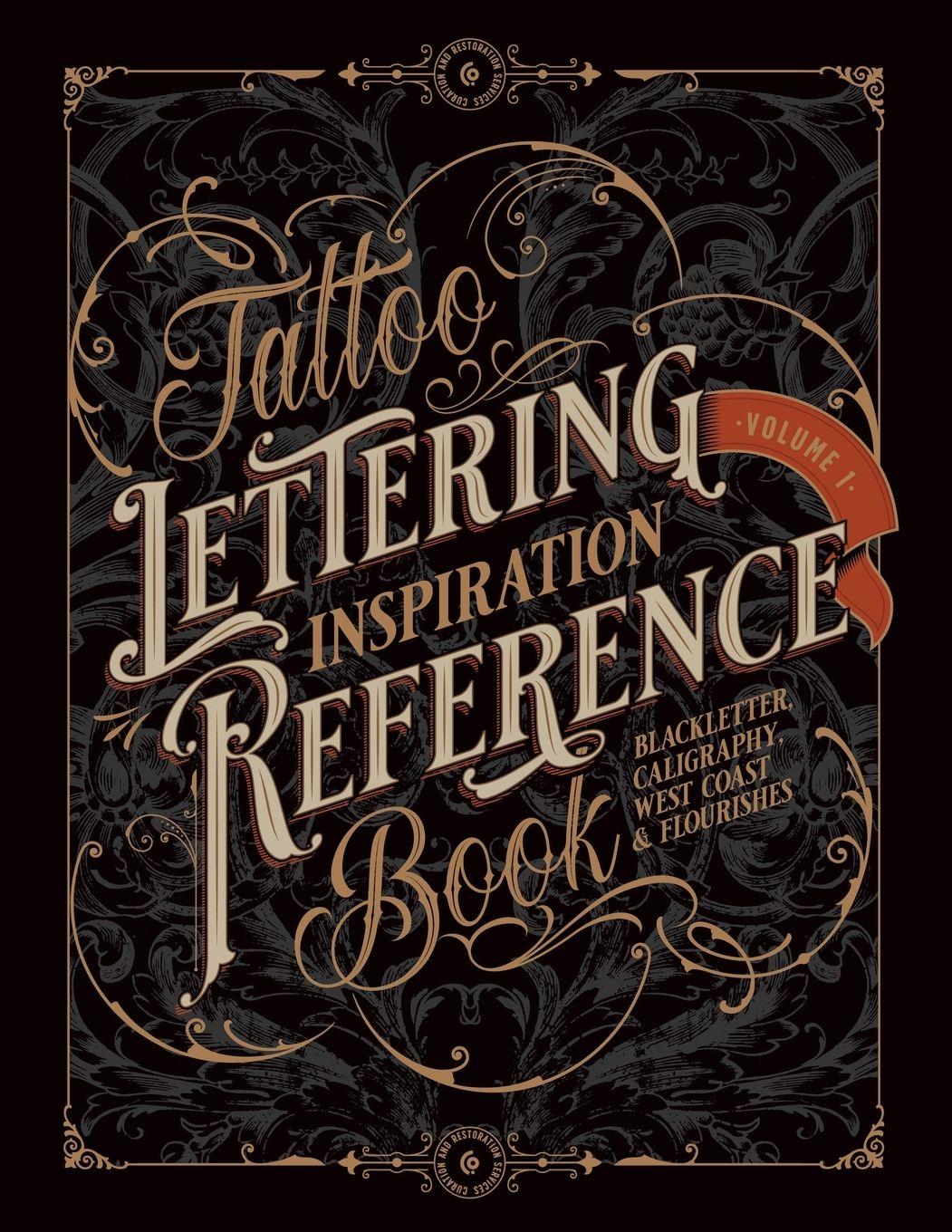 Vorderes Coverbild Tattoo Lettering Inspiration Reference Book