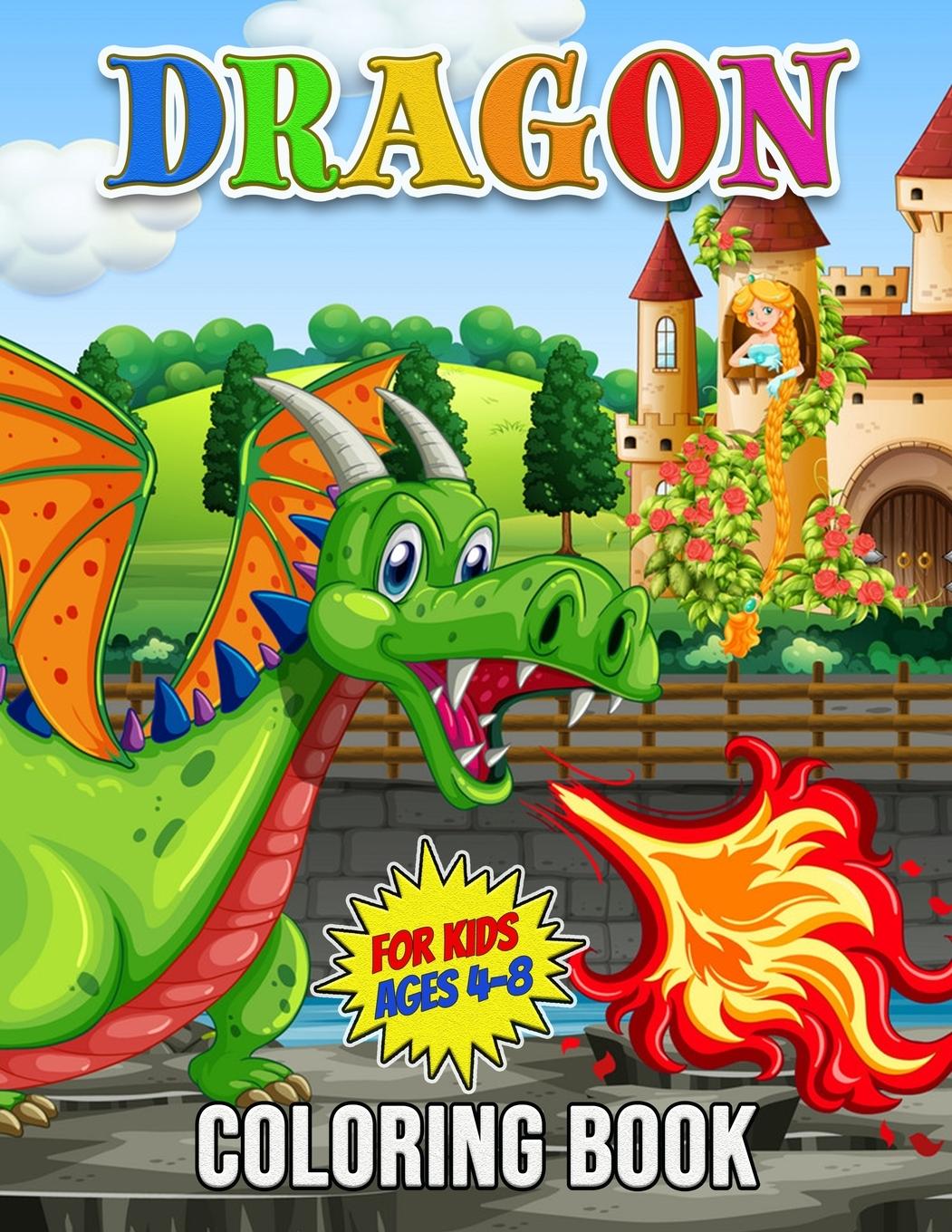 Vorderes Coverbild Dragon Coloring Book for Kids Ages 4-8