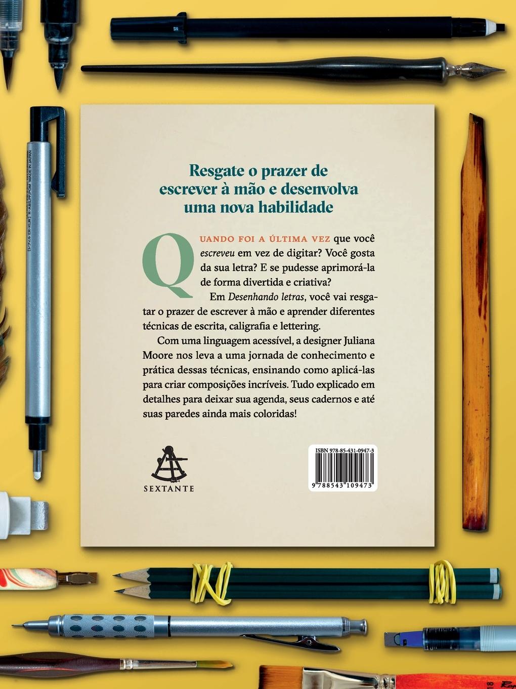 Rückseitencover Desenhando letras: Um guia prático para dominar a arte de escrever à mão