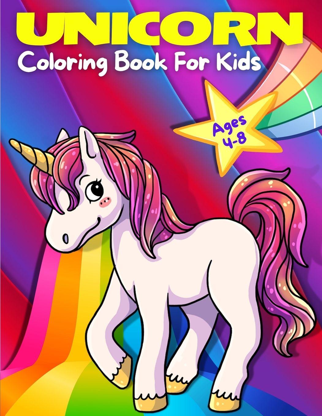 Vorderes Coverbild Unicorn Coloring Book For Kids Ages 4-8