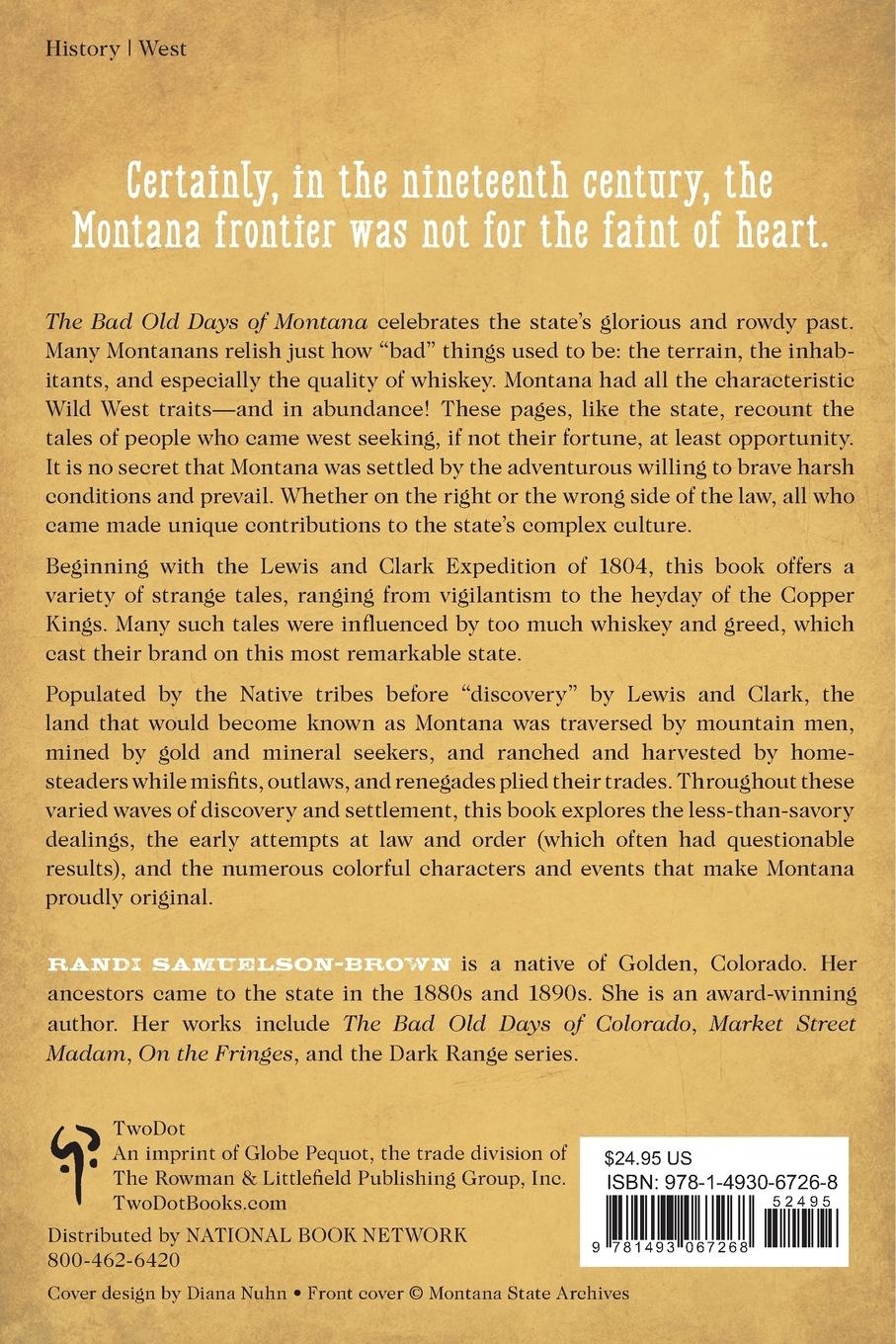 Rückseitencover The Bad Old Days of Montana