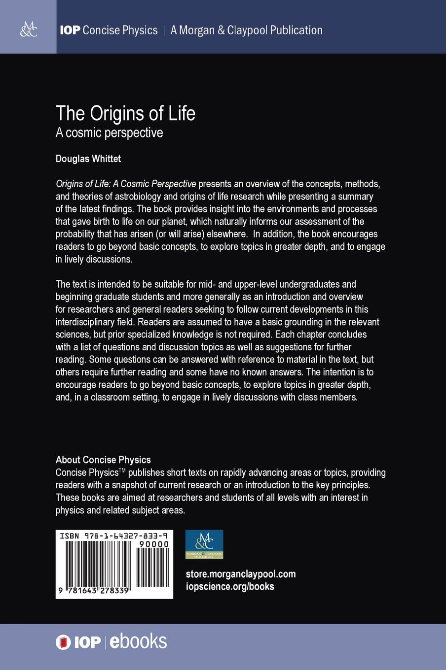 Rückseitencover Origins of Life