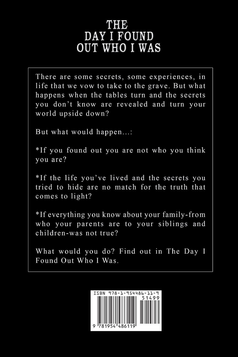 Rückseitencover The Day I Found Out Who I Was