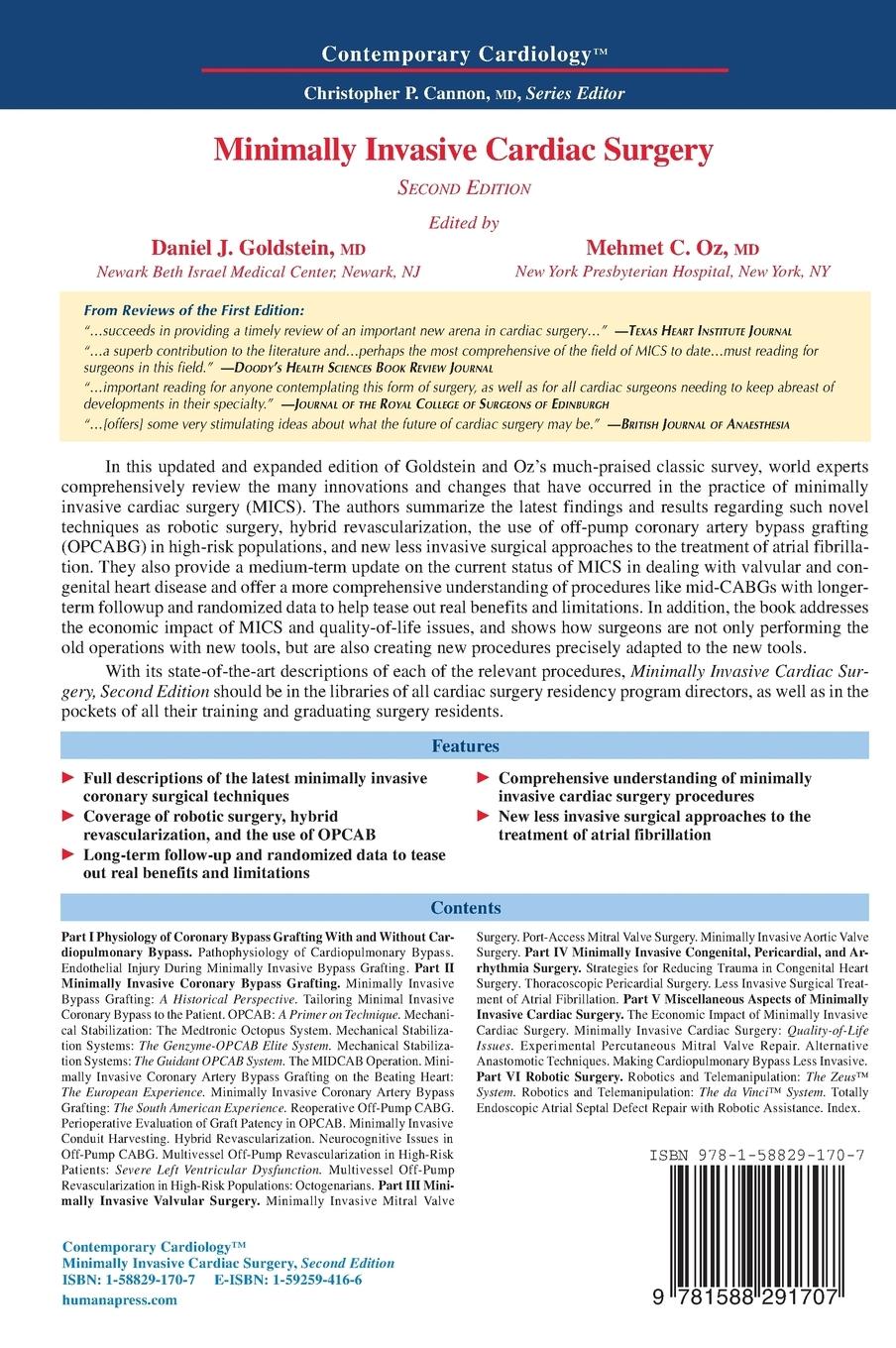 Rückseitencover Minimally Invasive Cardiac Surgery