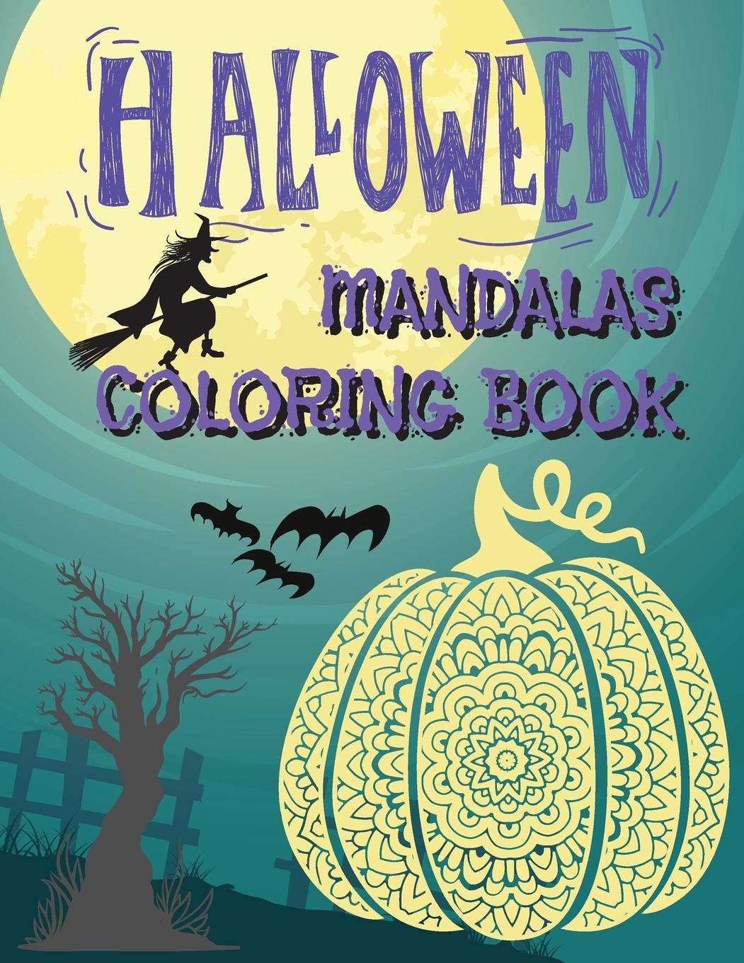 Vorderes Coverbild Halloween Mandalas Coloring Book