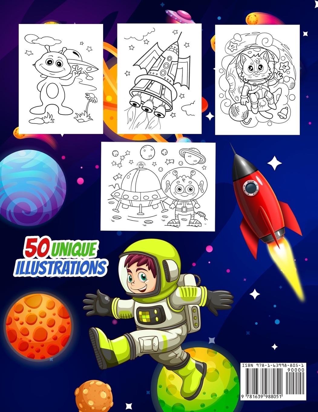 Rückseitencover Space Coloring Book for Kids