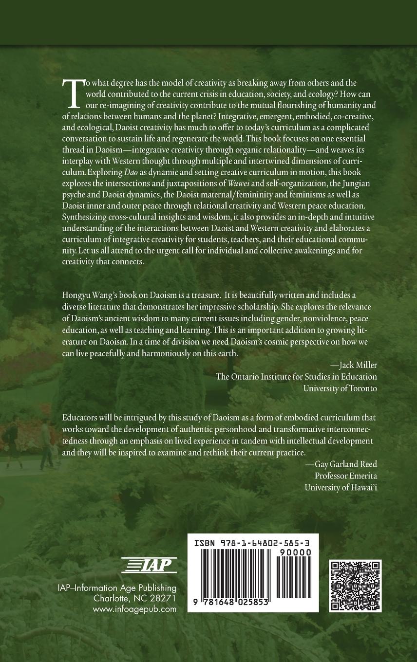 Rückseitencover Contemporary Daoism, Organic Relationality,  and Curriculum of Integrative Creativity