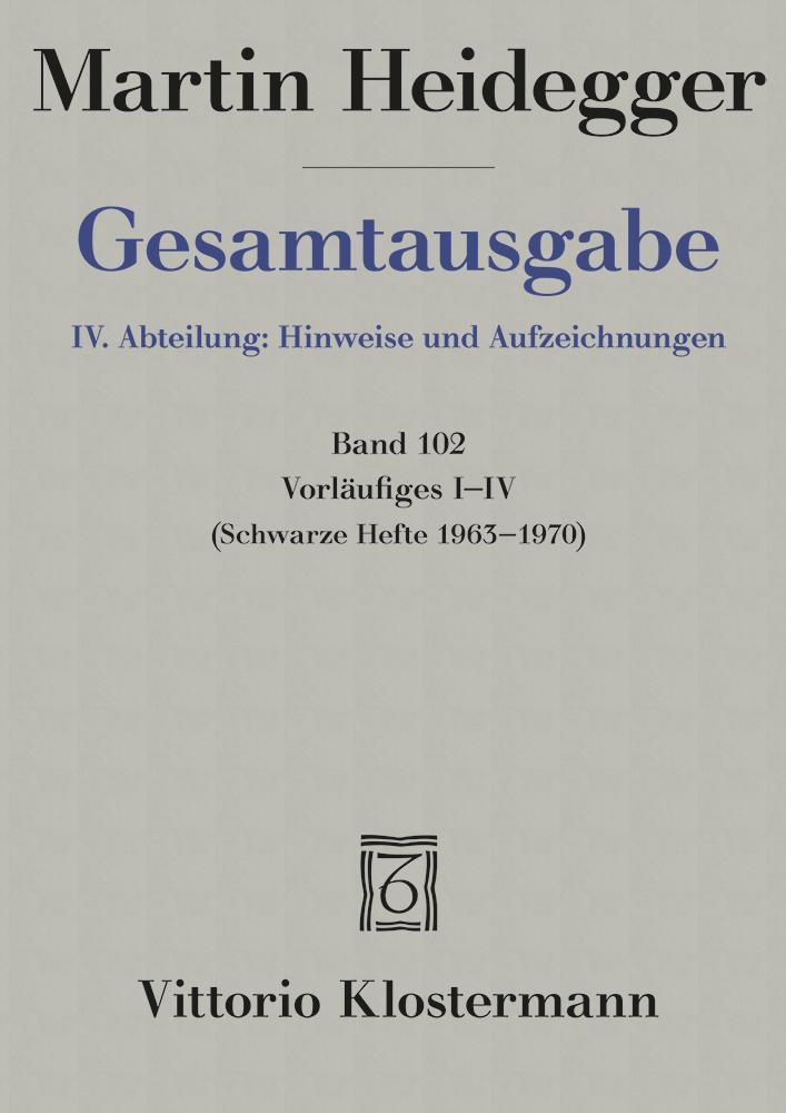 Vorderes Coverbild Vorläufiges I-IV