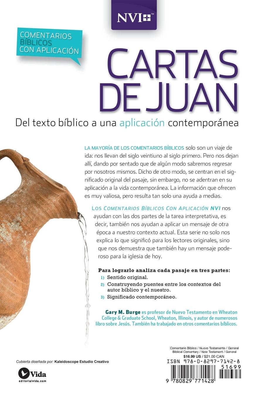 Rückseitencover Los Comentario B¿¿blico Con Aplicaci¿¿n NVI Cartas de Juan