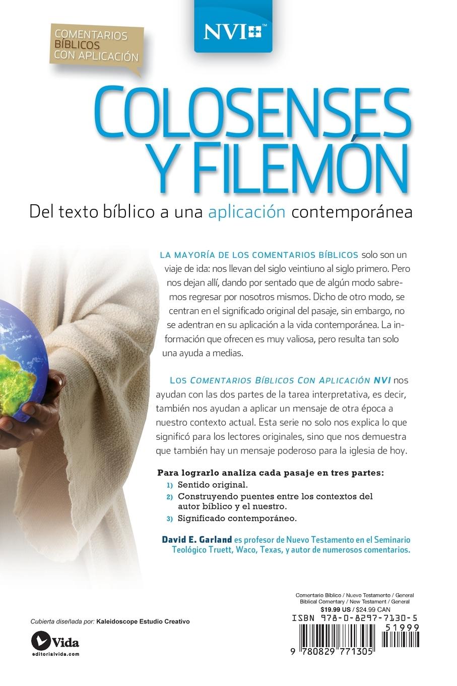 Rückseitencover Los Comentario B¿¿blico Con Aplicaci¿¿n NVI Colosenses Y Filem¿¿n