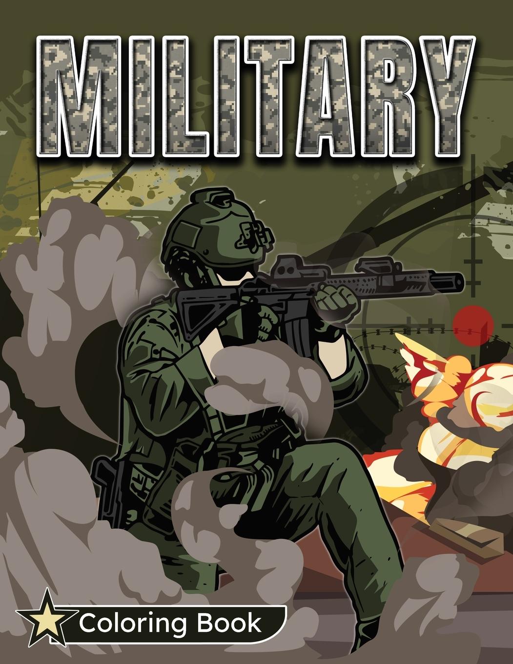 Vorderes Coverbild Military Coloring Book