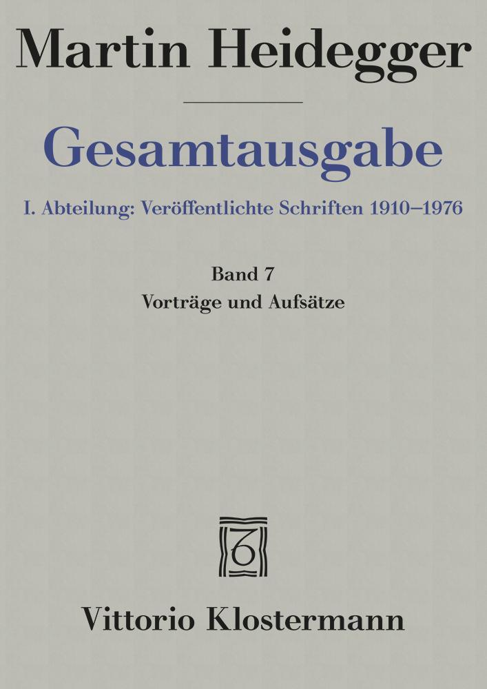 Vorderes Coverbild Gesamtausgabe. 4 Abteilungen / 1. Abt: Veröffentlichte Schriften / Vorträge und Aufsätze (1936-1953)