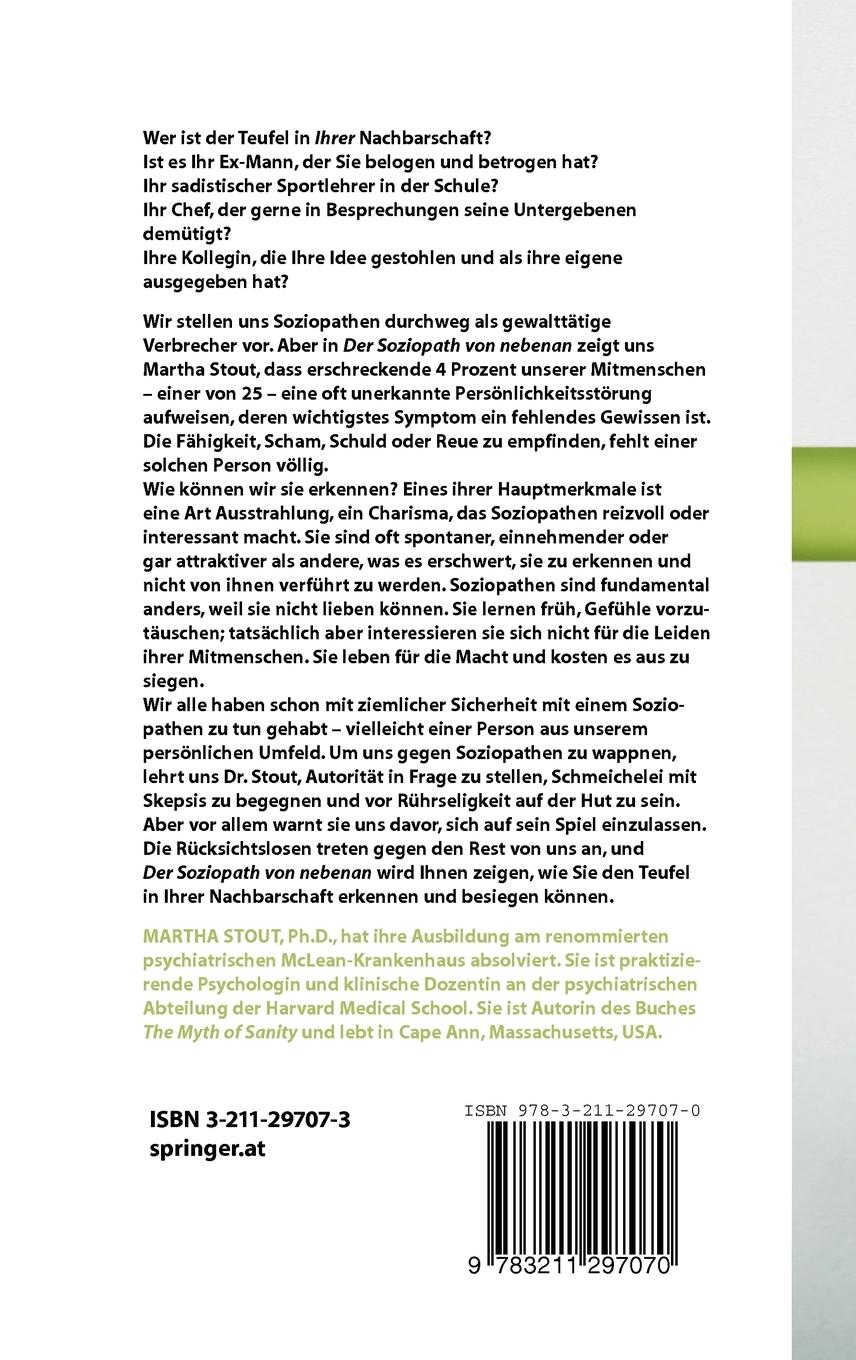 Rückseitencover Der Soziopath von nebenan
