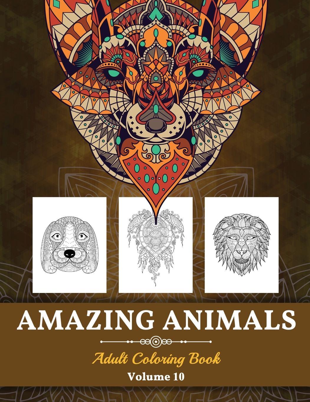 Vorderes Coverbild Amazing Animals Grown-ups Coloring Book