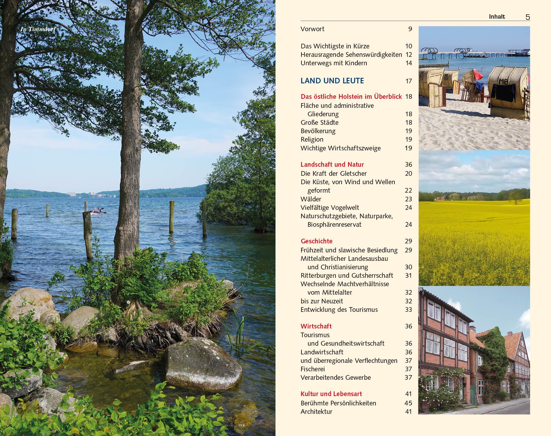 Beispielinhalt (Bild) Reiseführer Ostholstein