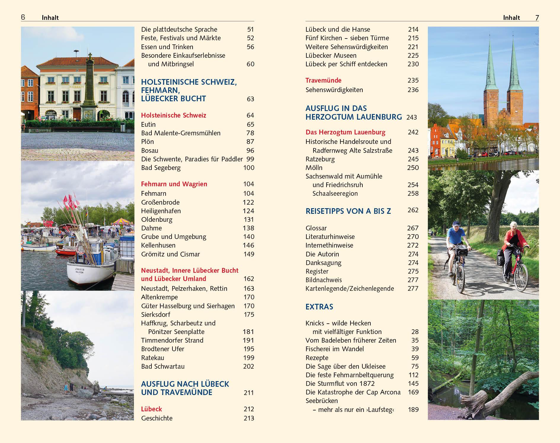 Beispielinhalt (Bild) Reiseführer Ostholstein