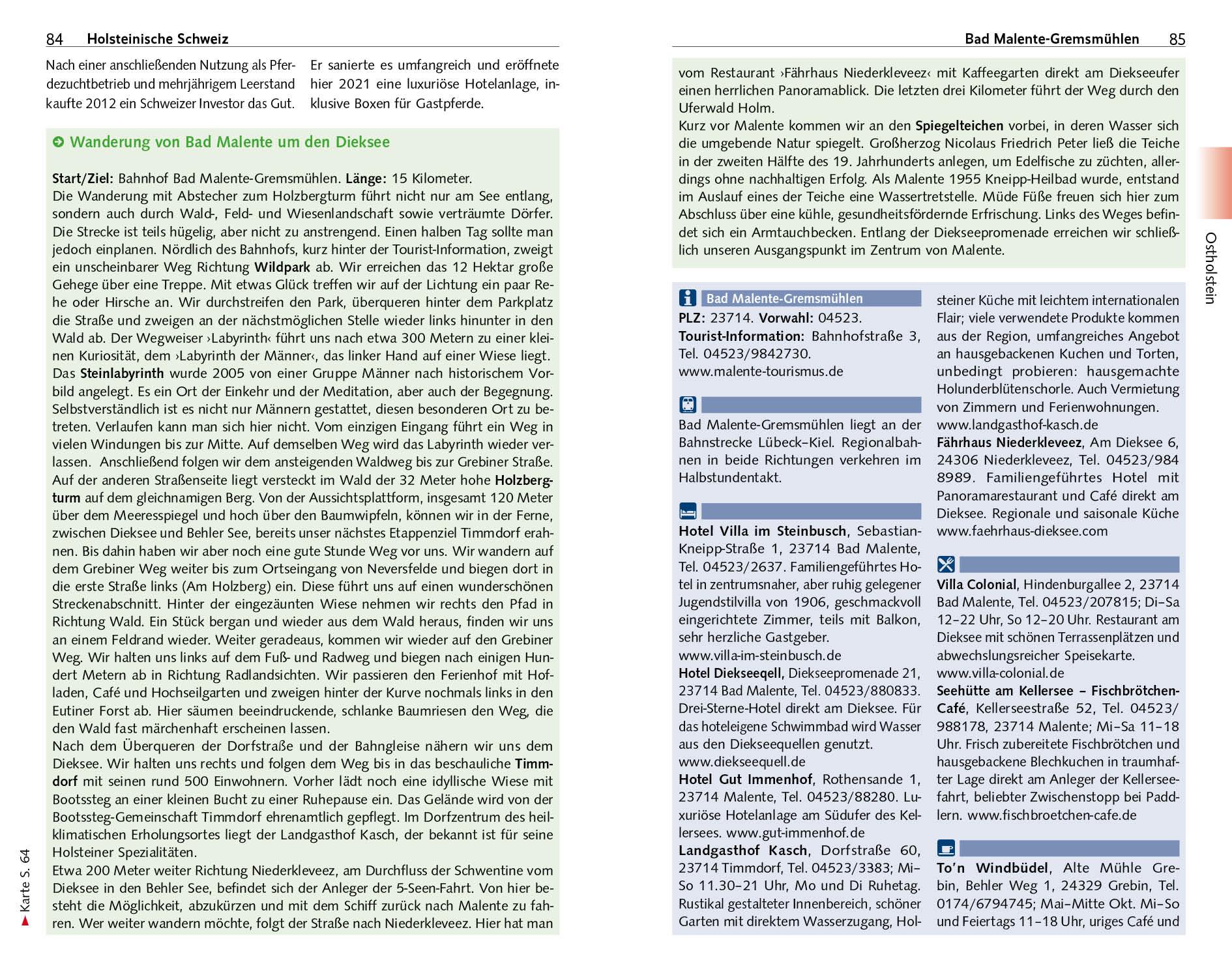 Beispielinhalt (Bild) Reiseführer Ostholstein