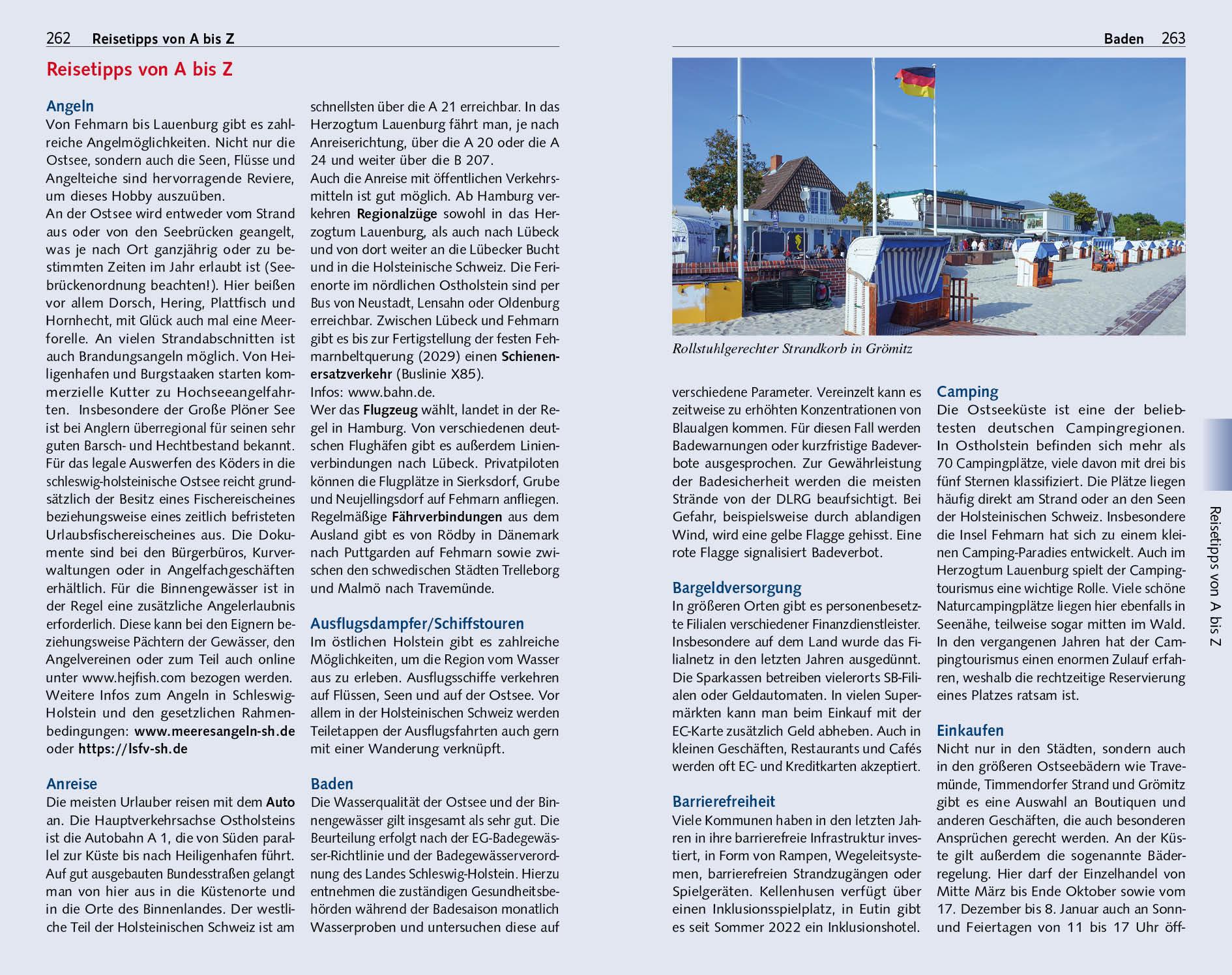 Beispielinhalt (Bild) Reiseführer Ostholstein