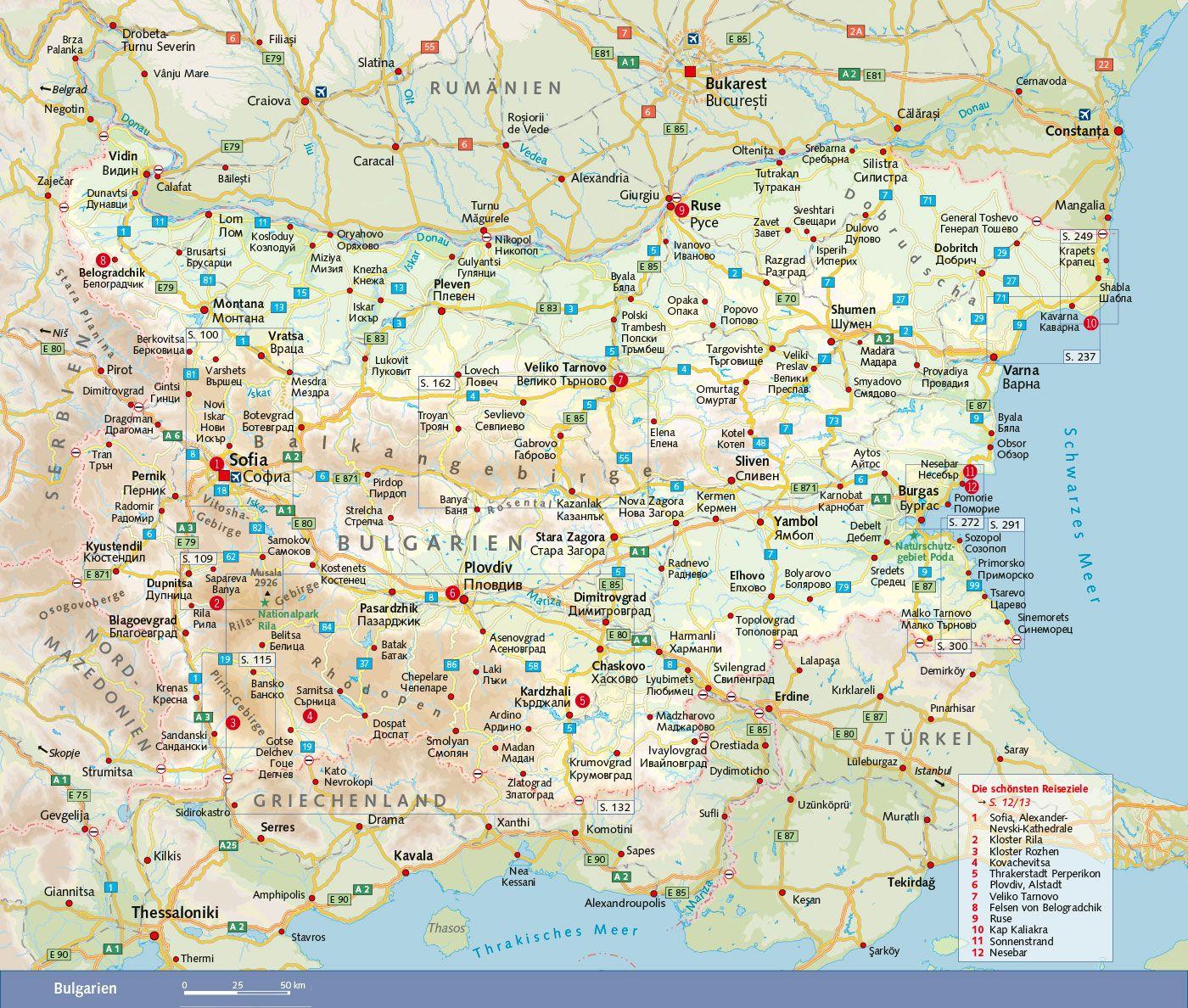 Beispielinhalt (Bild) TRESCHER Reiseführer Bulgarien