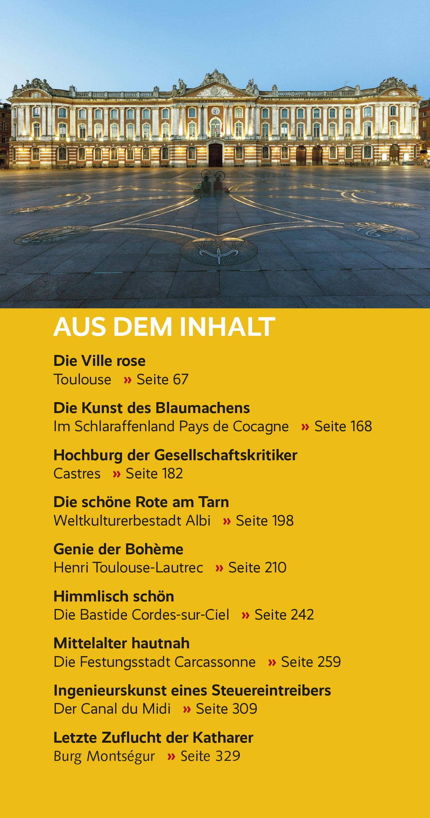 Beispielinhalt (Bild) TRESCHER Reiseführer Toulouse, Albi, Carcassonne