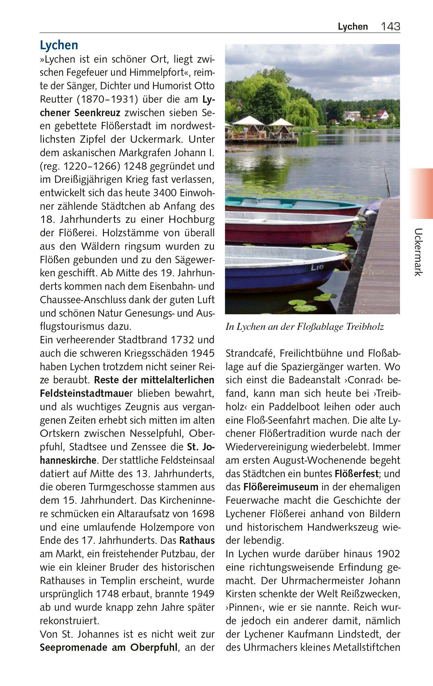 Beispielinhalt (Bild) TRESCHER Reiseführer Barnim und Uckermark