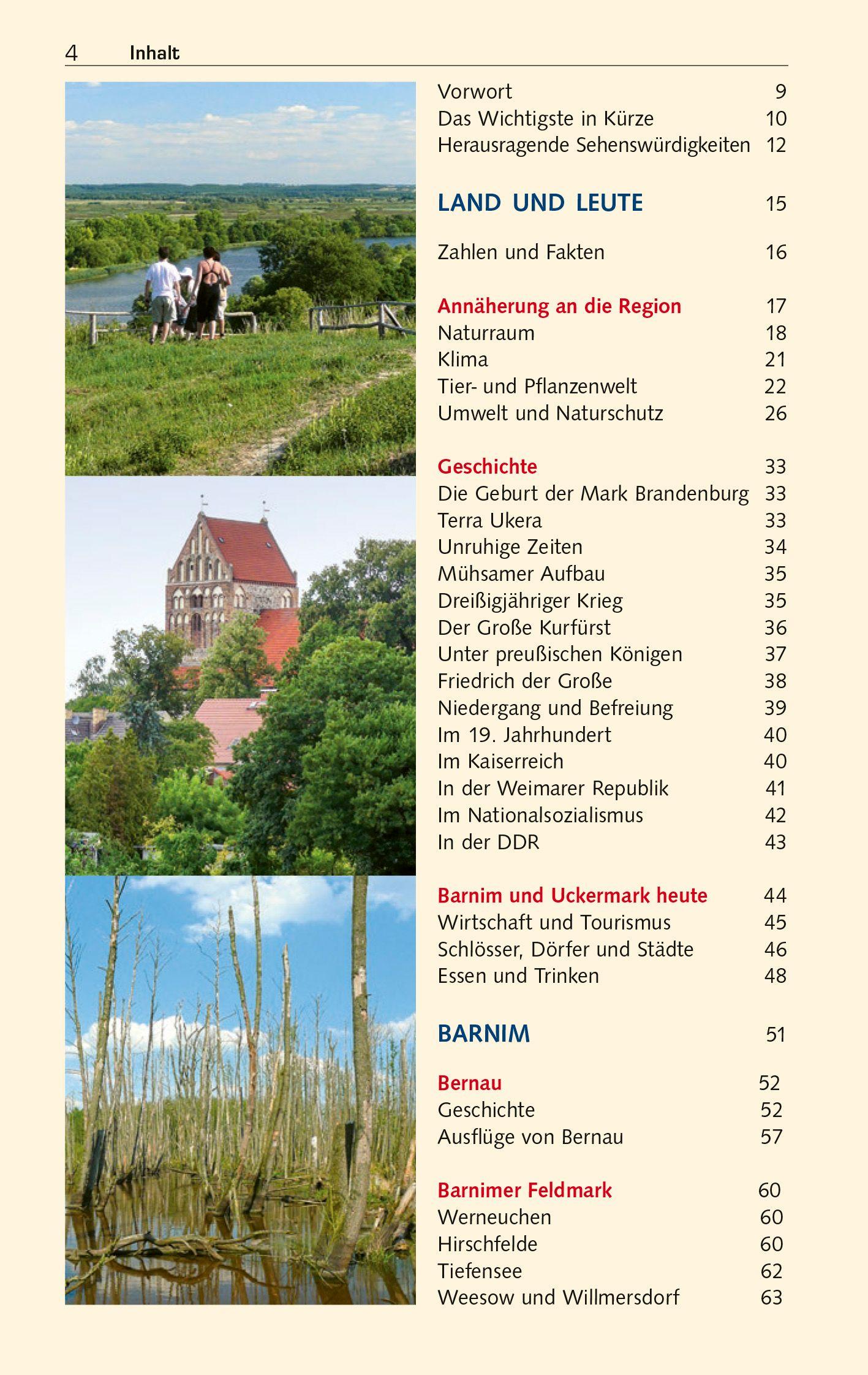 Beispielinhalt (Bild) TRESCHER Reiseführer Barnim und Uckermark