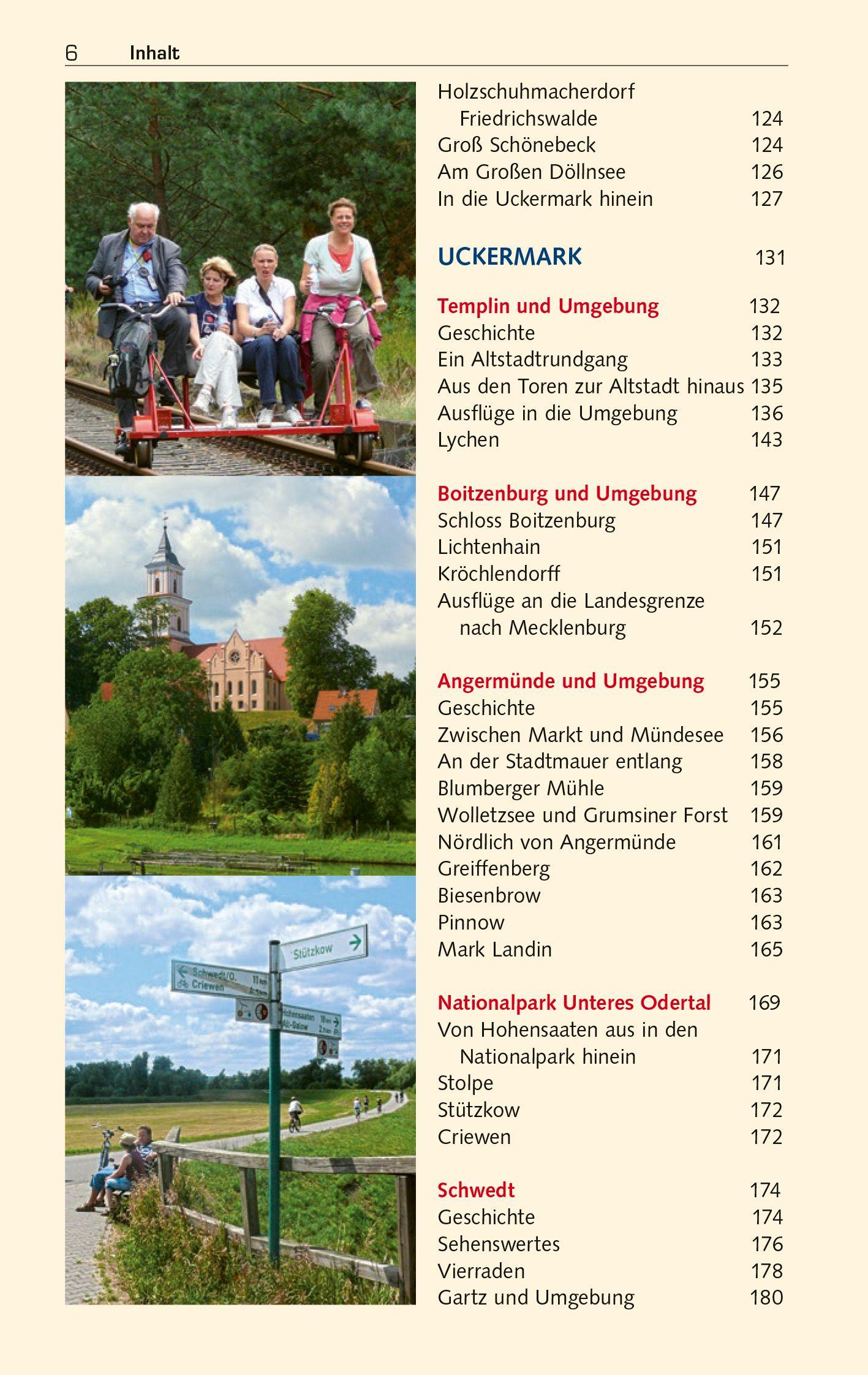 Beispielinhalt (Bild) TRESCHER Reiseführer Barnim und Uckermark