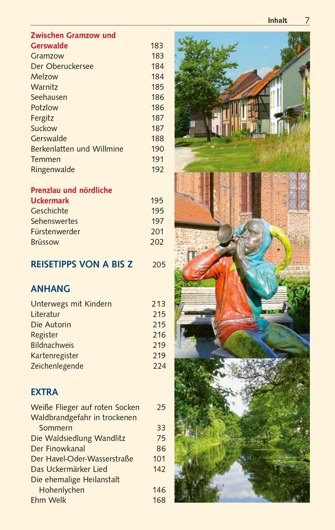 Beispielinhalt (Bild) TRESCHER Reiseführer Barnim und Uckermark