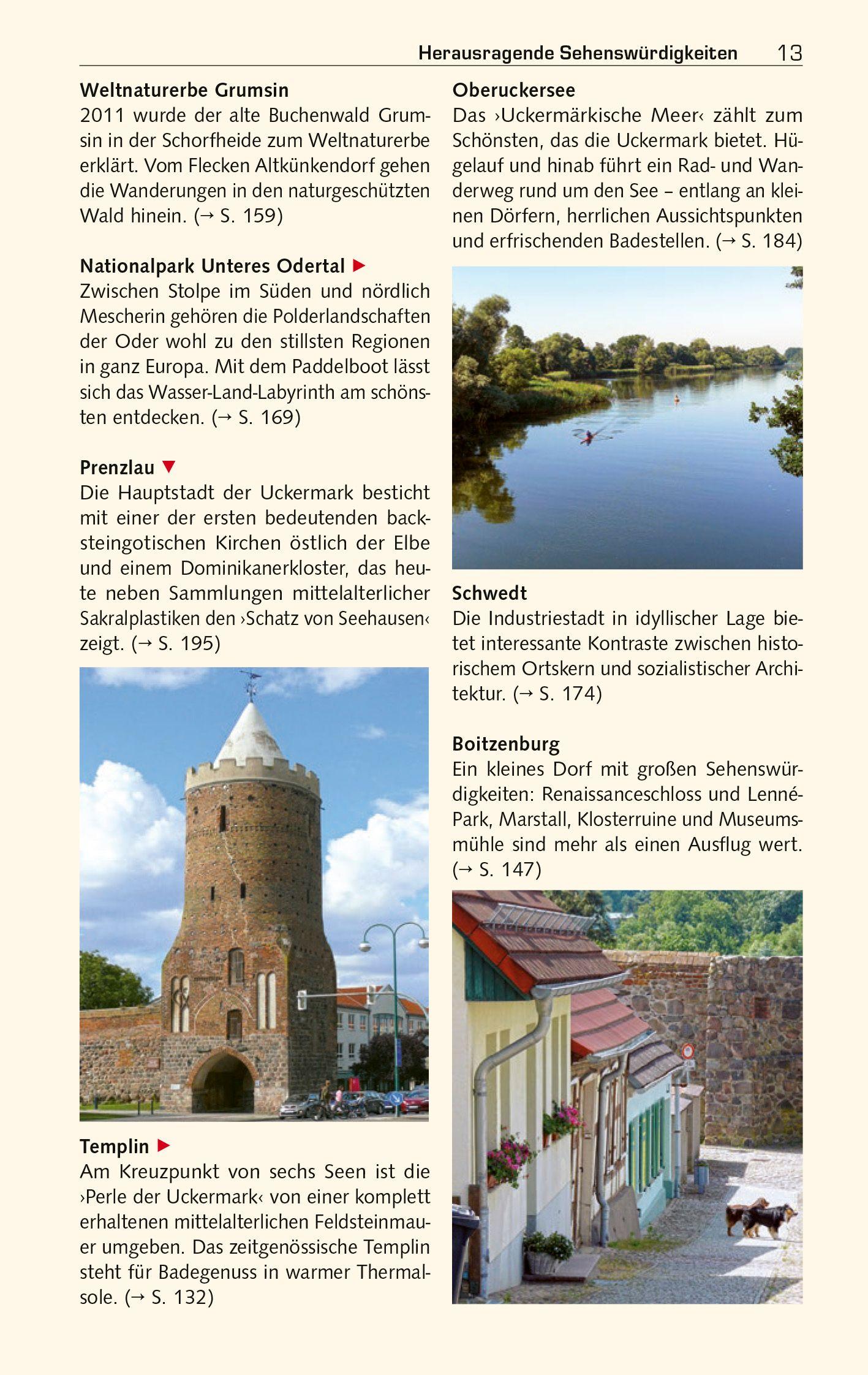 Beispielinhalt (Bild) TRESCHER Reiseführer Barnim und Uckermark