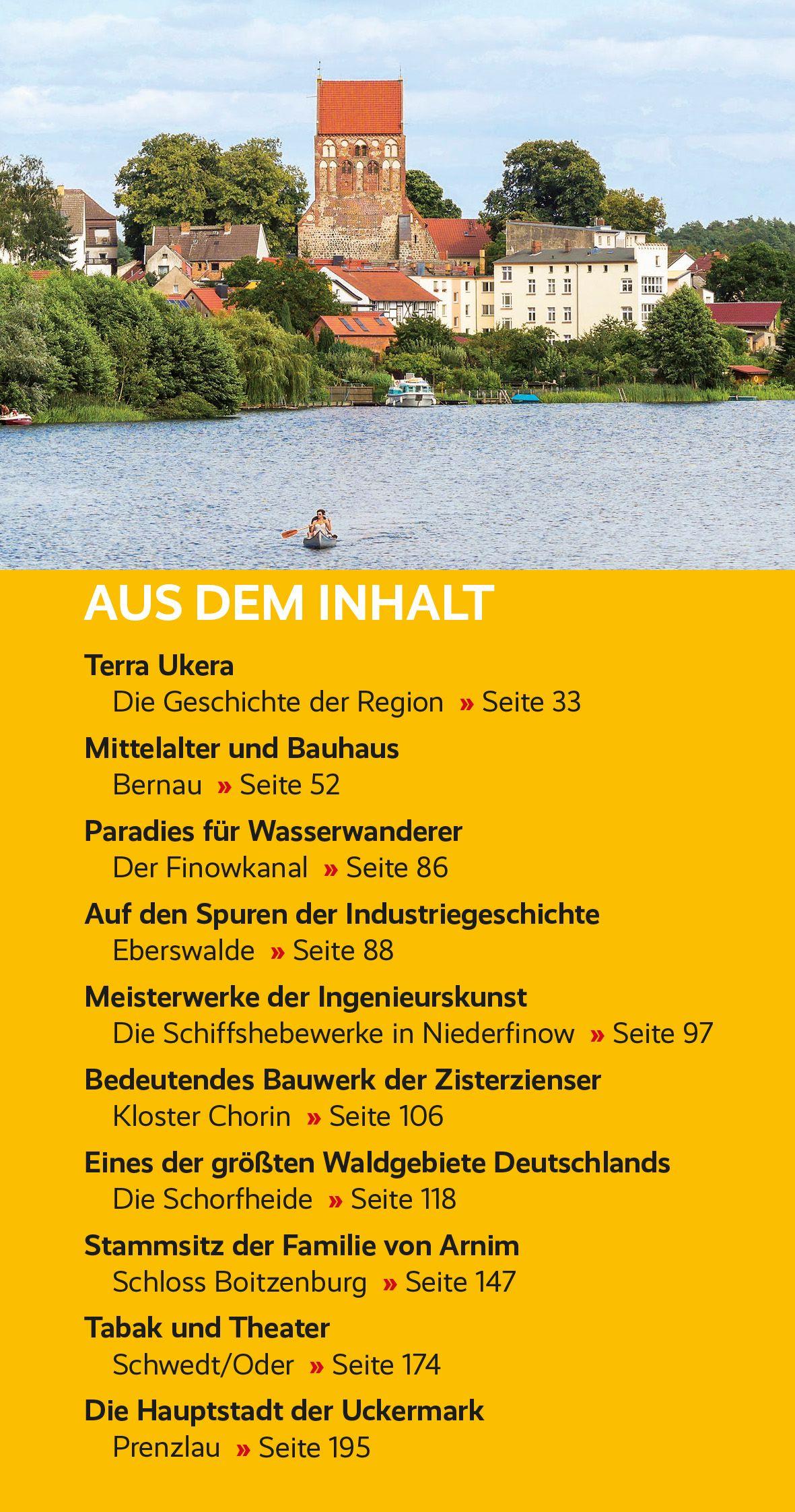 Beispielinhalt (Bild) TRESCHER Reiseführer Barnim und Uckermark