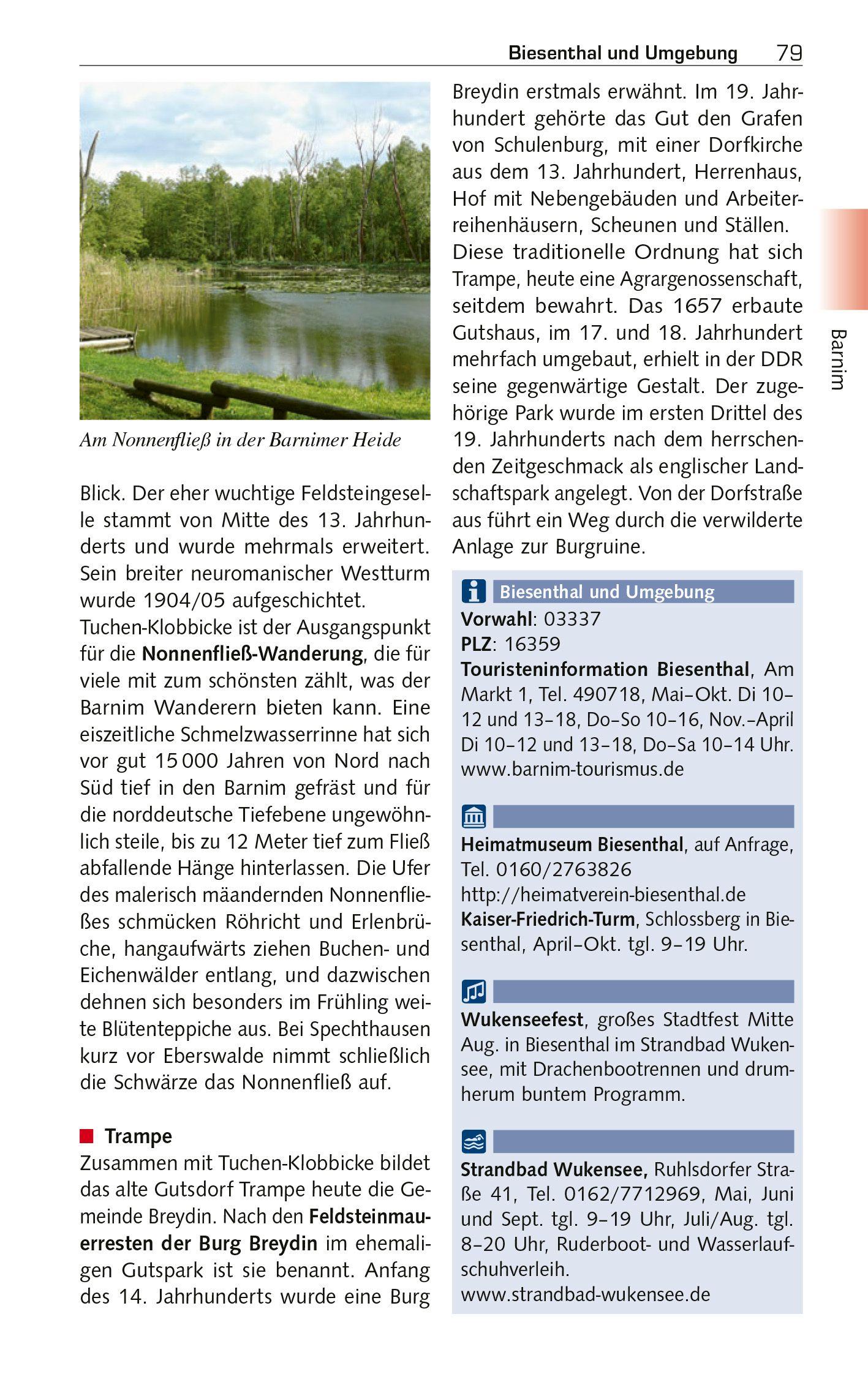Beispielinhalt (Bild) TRESCHER Reiseführer Barnim und Uckermark