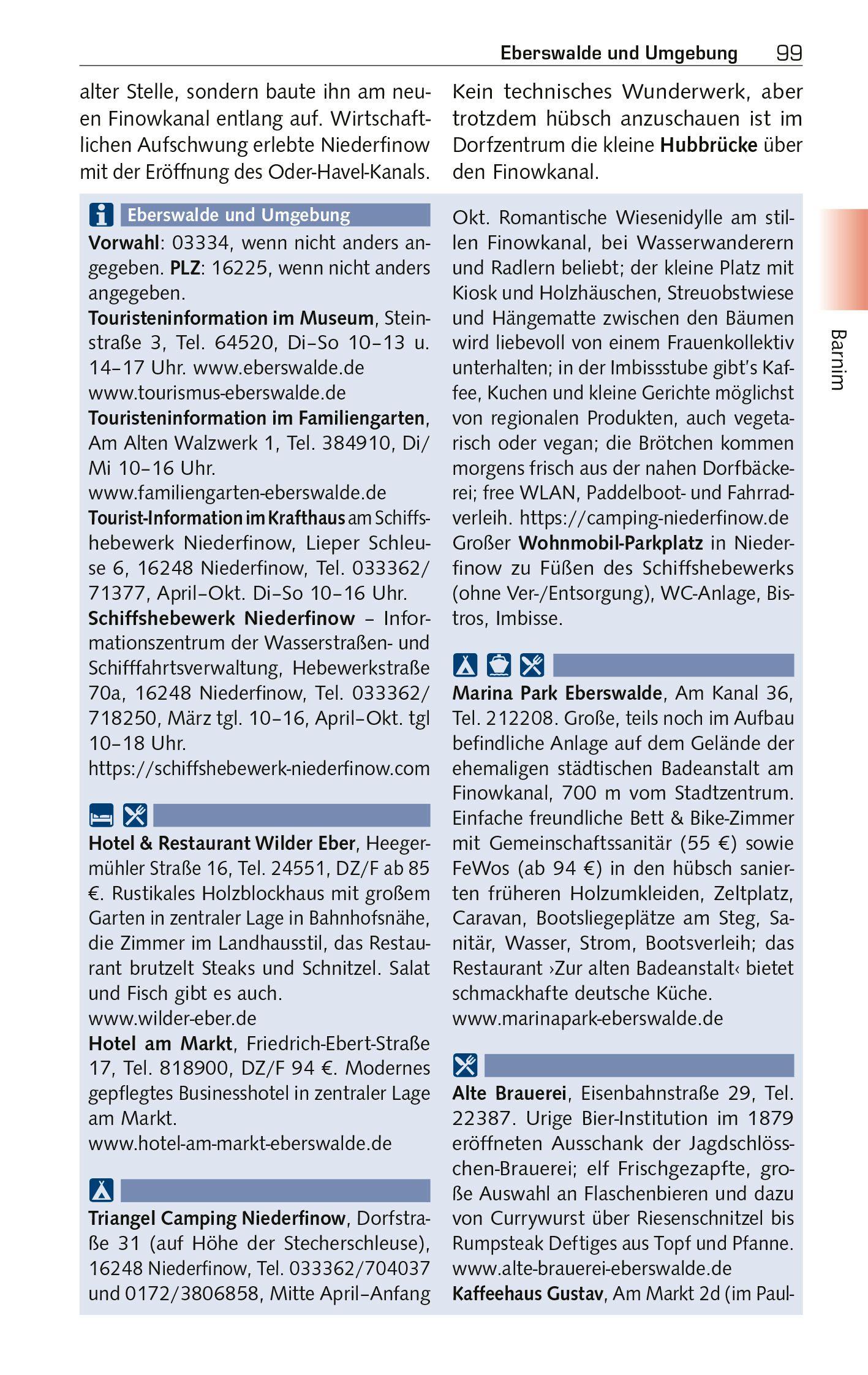 Beispielinhalt (Bild) TRESCHER Reiseführer Barnim und Uckermark