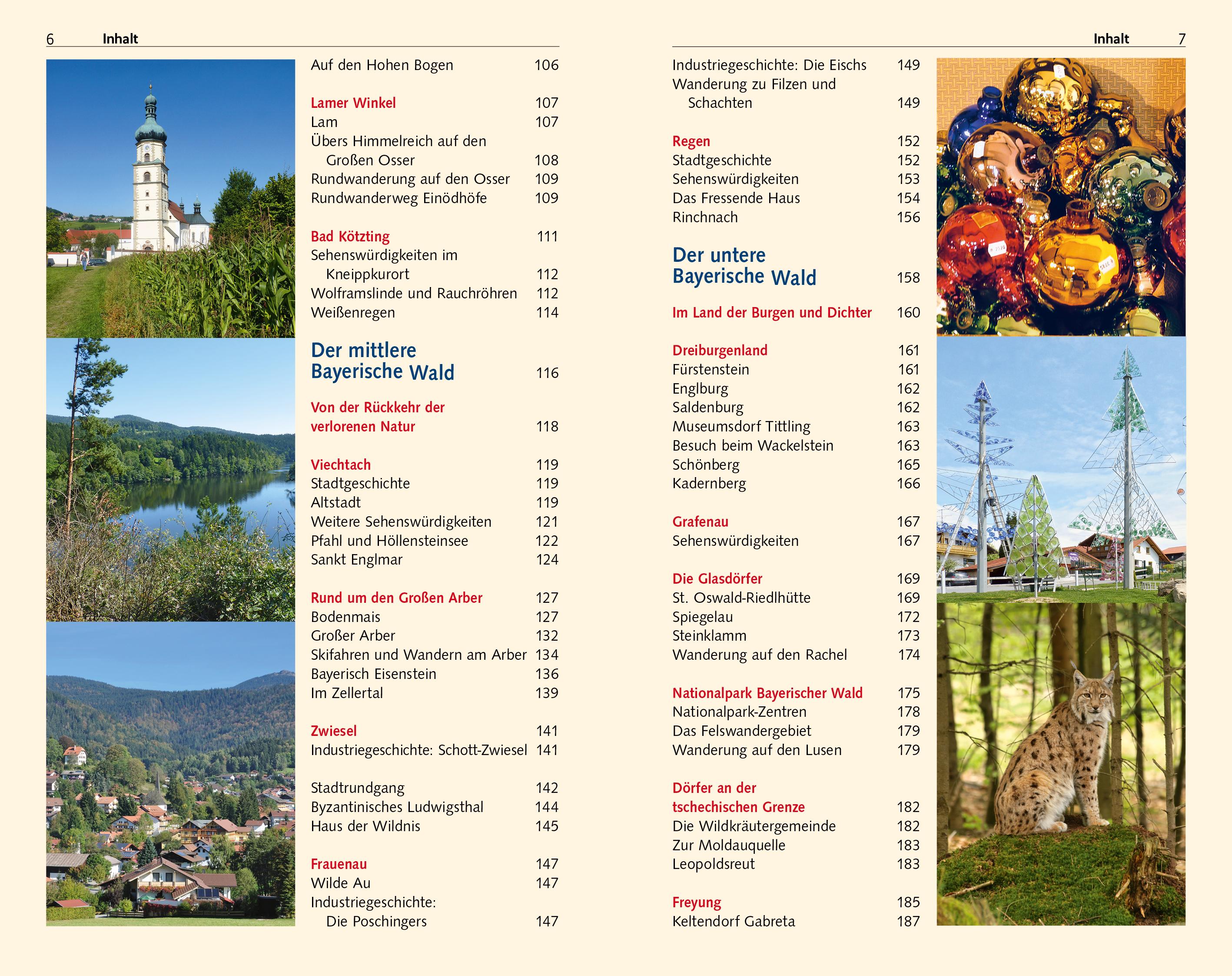 Beispielinhalt (Bild) TRESCHER Reiseführer Bayerischer Wald
