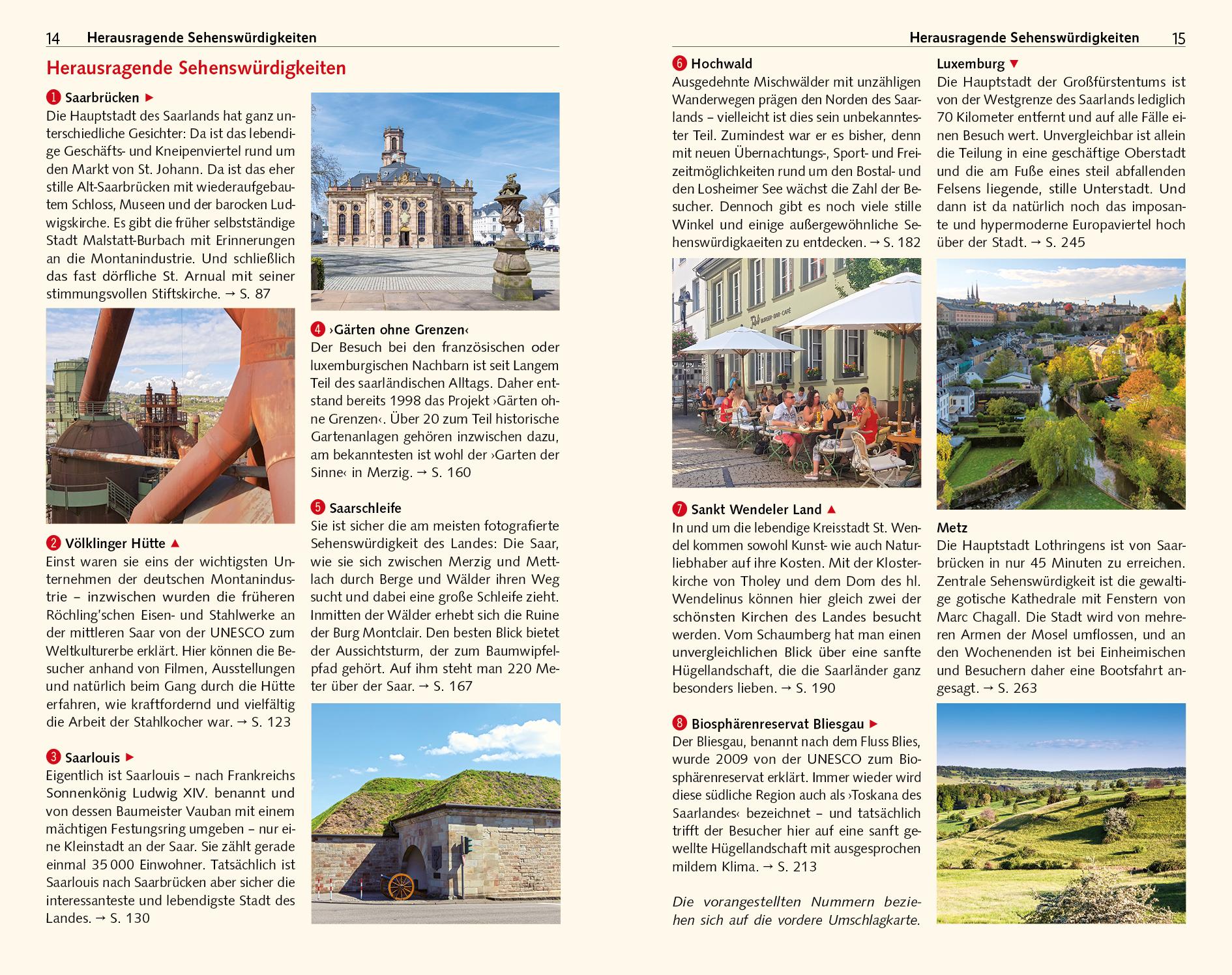 Beispielinhalt (Bild) Reiseführer Saarland