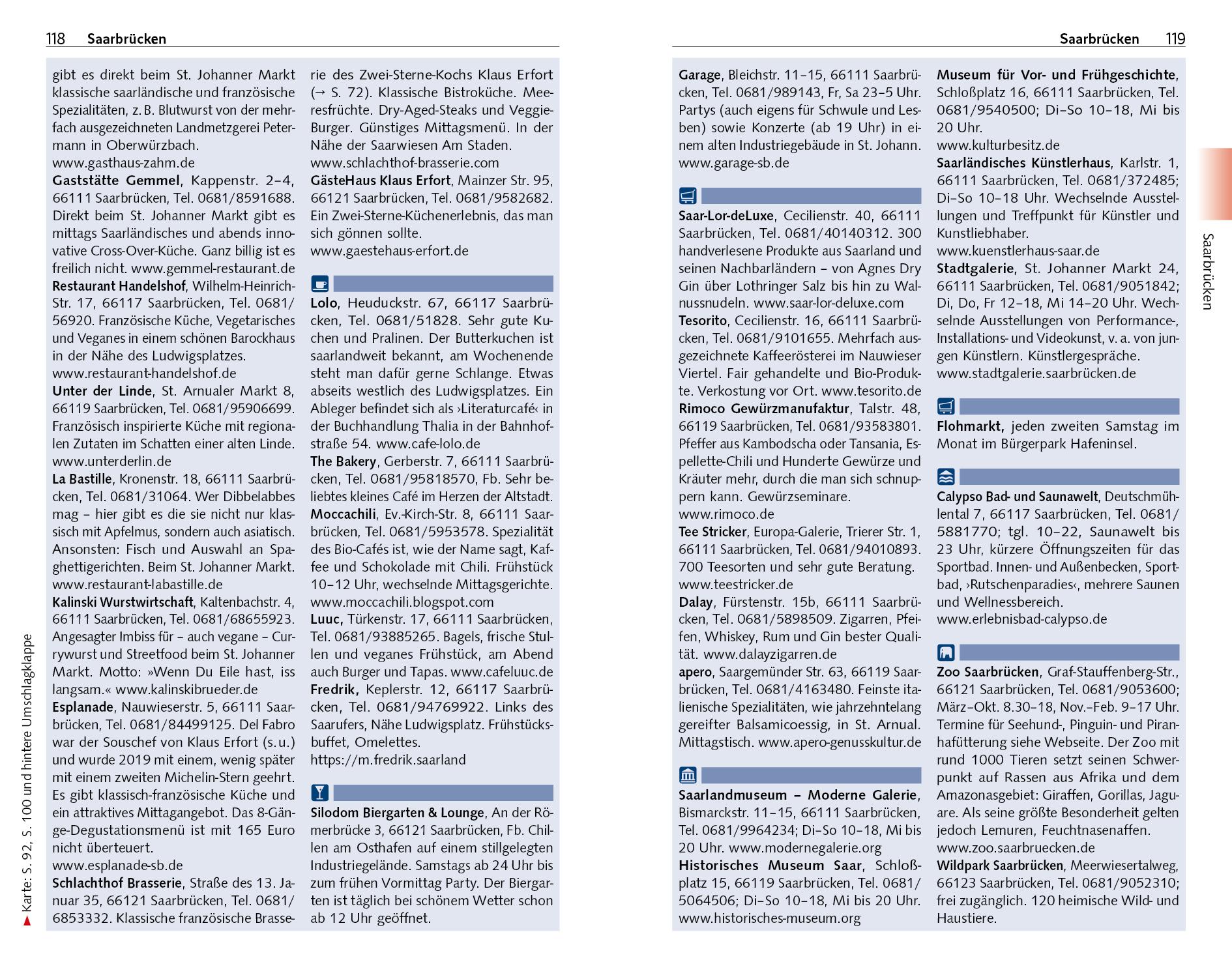 Beispielinhalt (Bild) Reiseführer Saarland