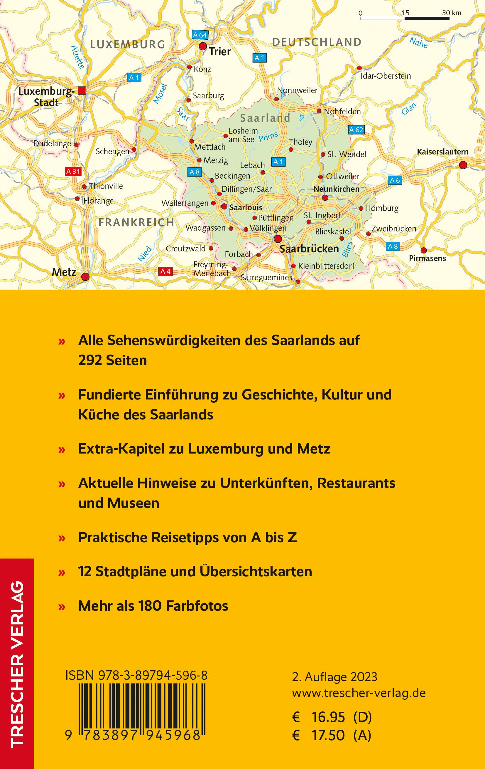 Rückseitencover Reiseführer Saarland