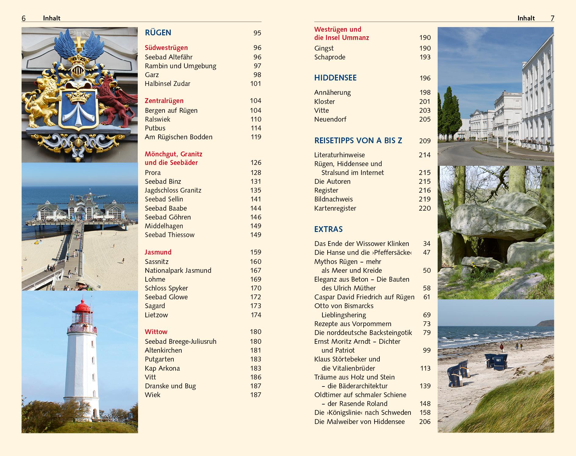 Beispielinhalt (Bild) Reiseführer Rügen, Hiddensee, Stralsund