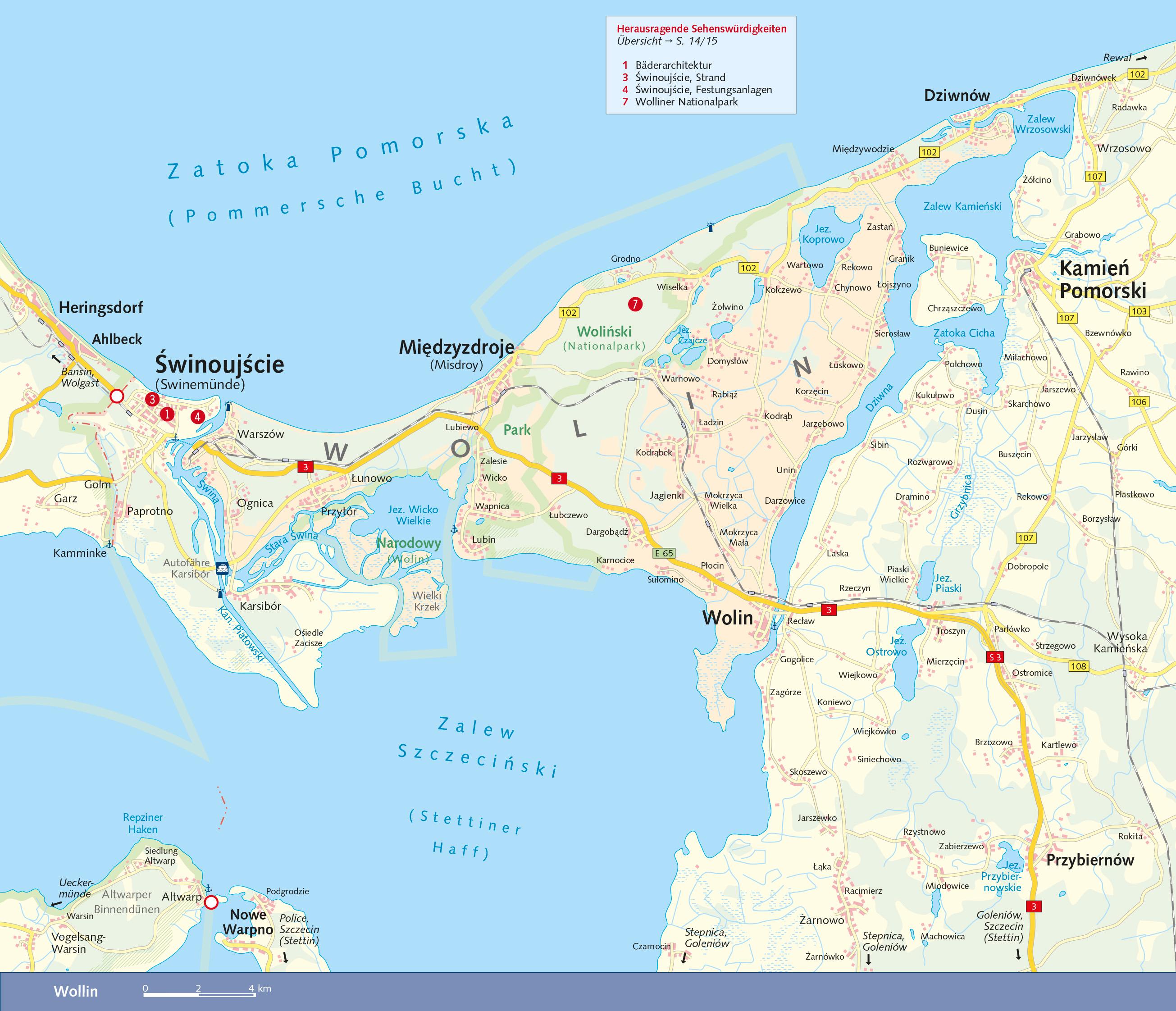 Beispielinhalt (Bild) TRESCHER Reiseführer Usedom und Wollin
