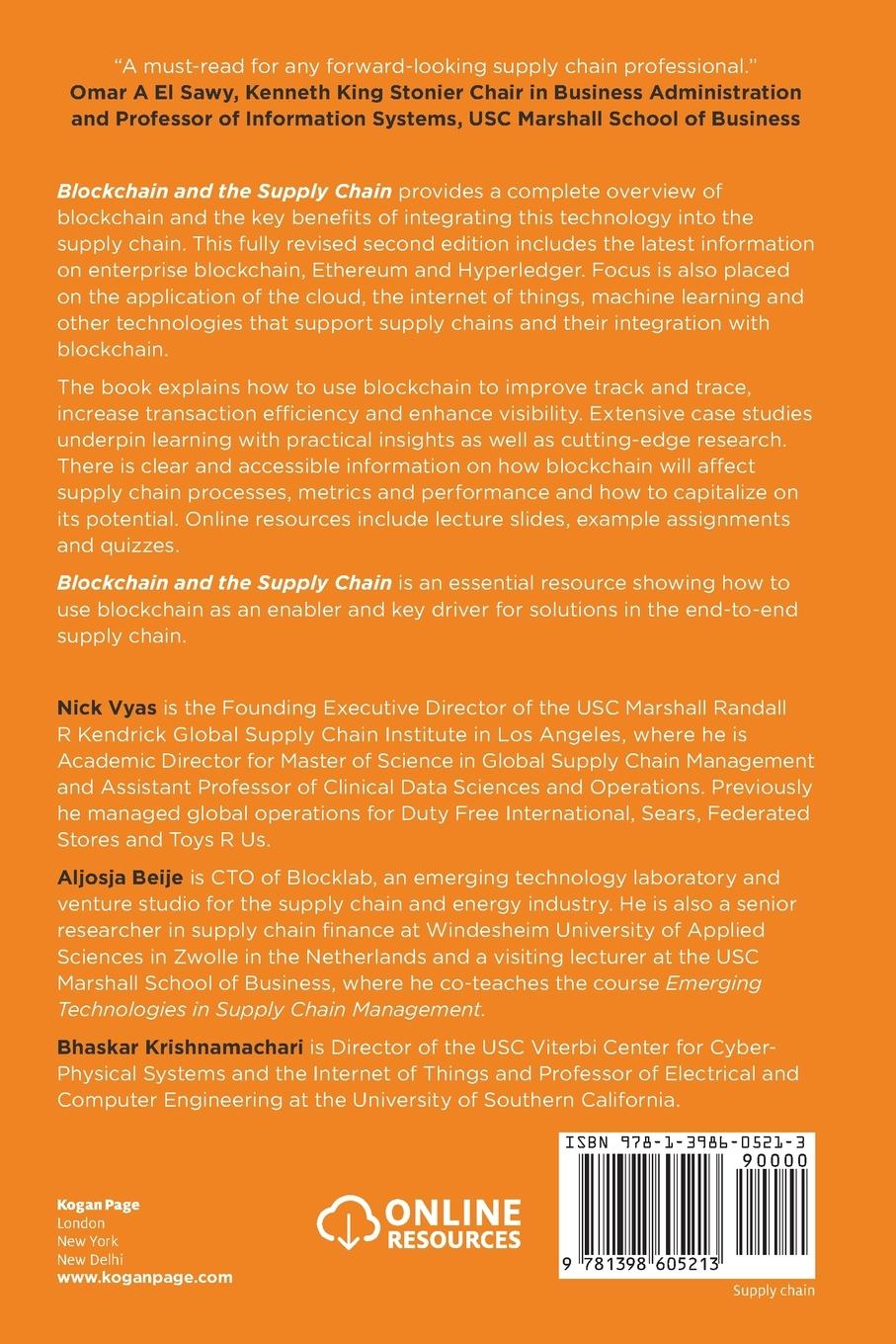 Rückseitencover Blockchain and the Supply Chain