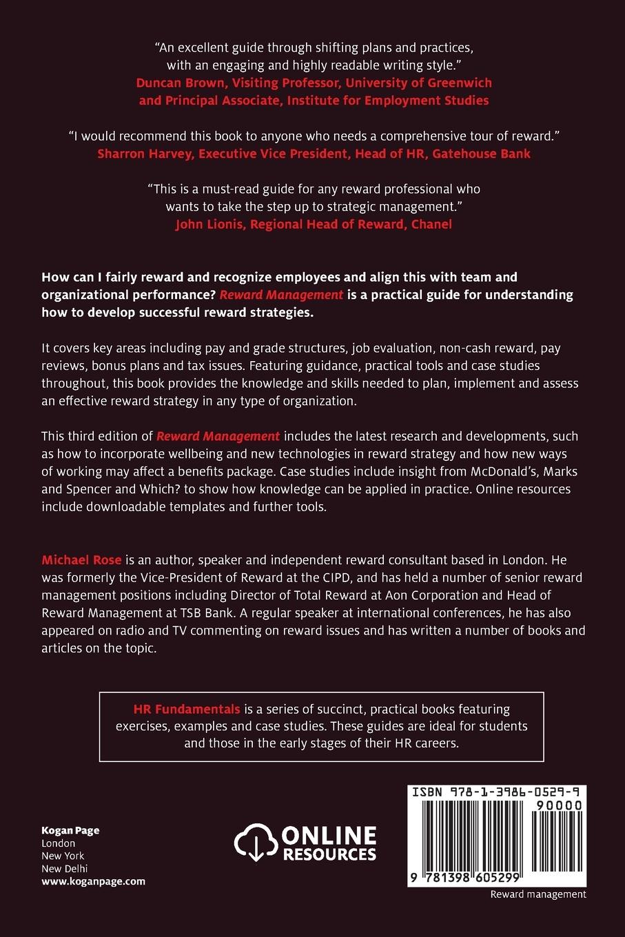 Rückseitencover Reward Management