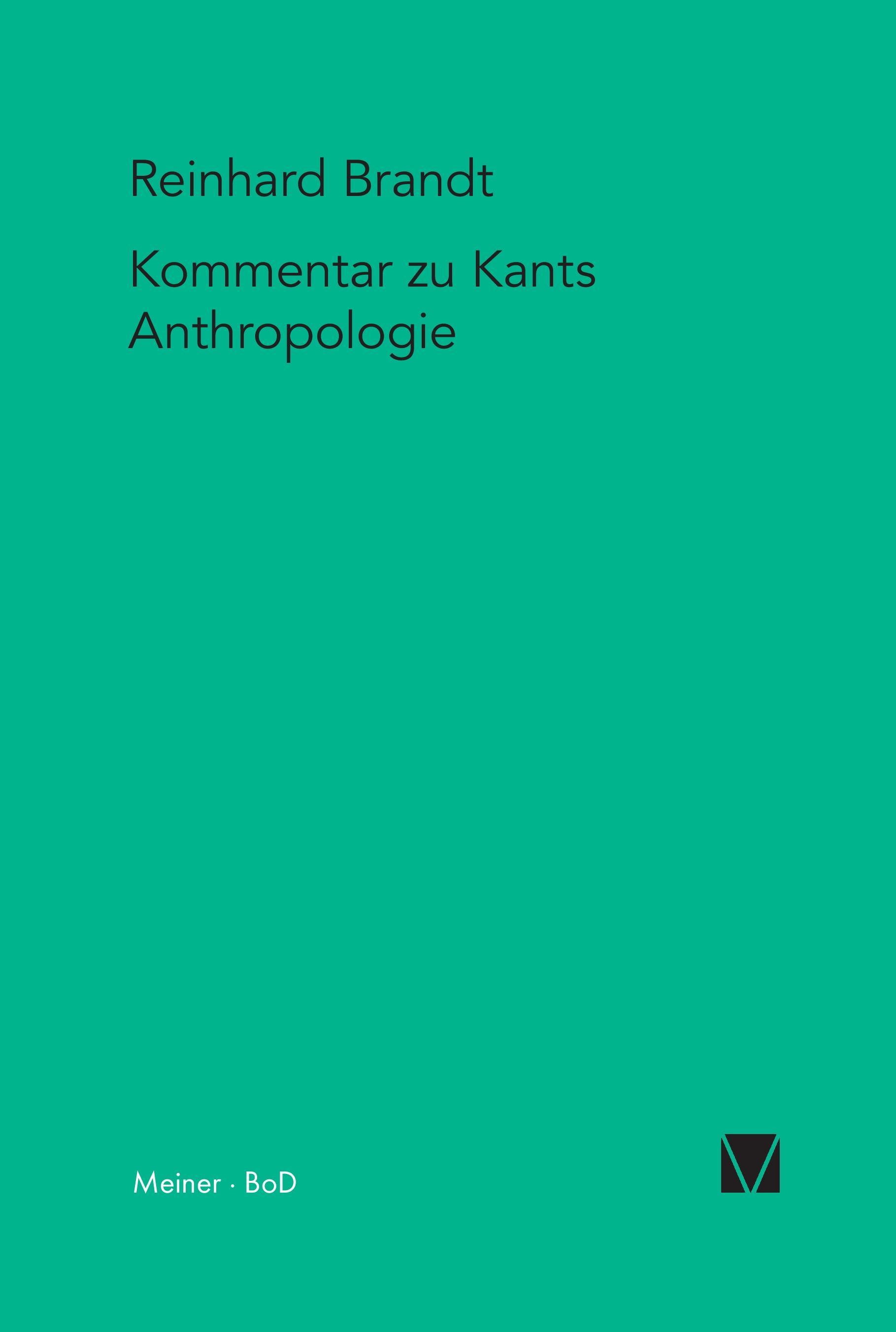 Vorderes Coverbild Kritischer Kommentar zu Kants "Anthropologie in pragmatischer Hinsicht" (1798)