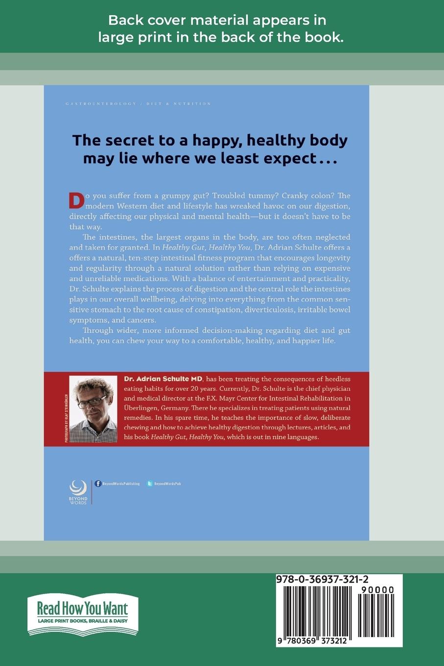 Rückseitencover Healthy Gut, Healthy You