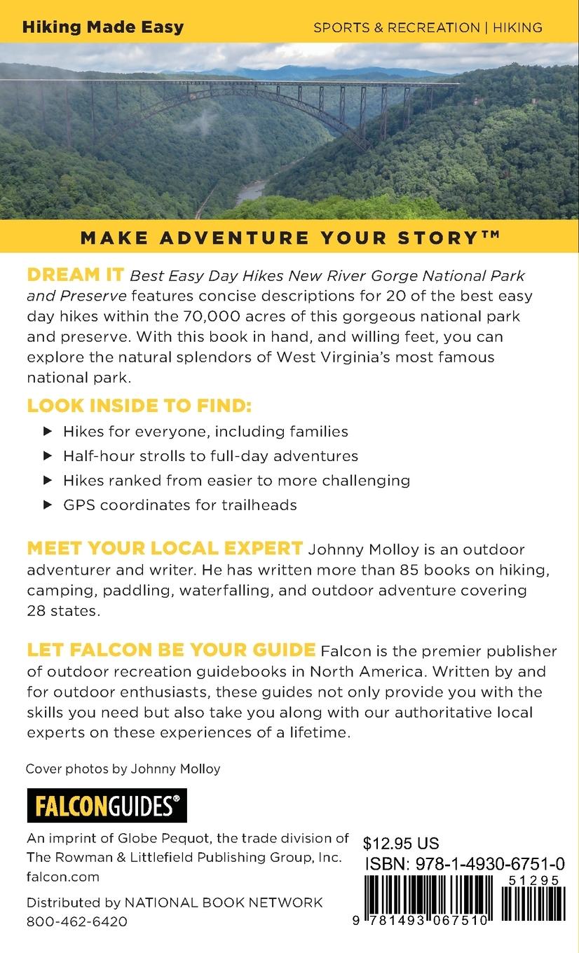 Rückseitencover Best Easy Day Hikes New River Gorge National Park and Preserve